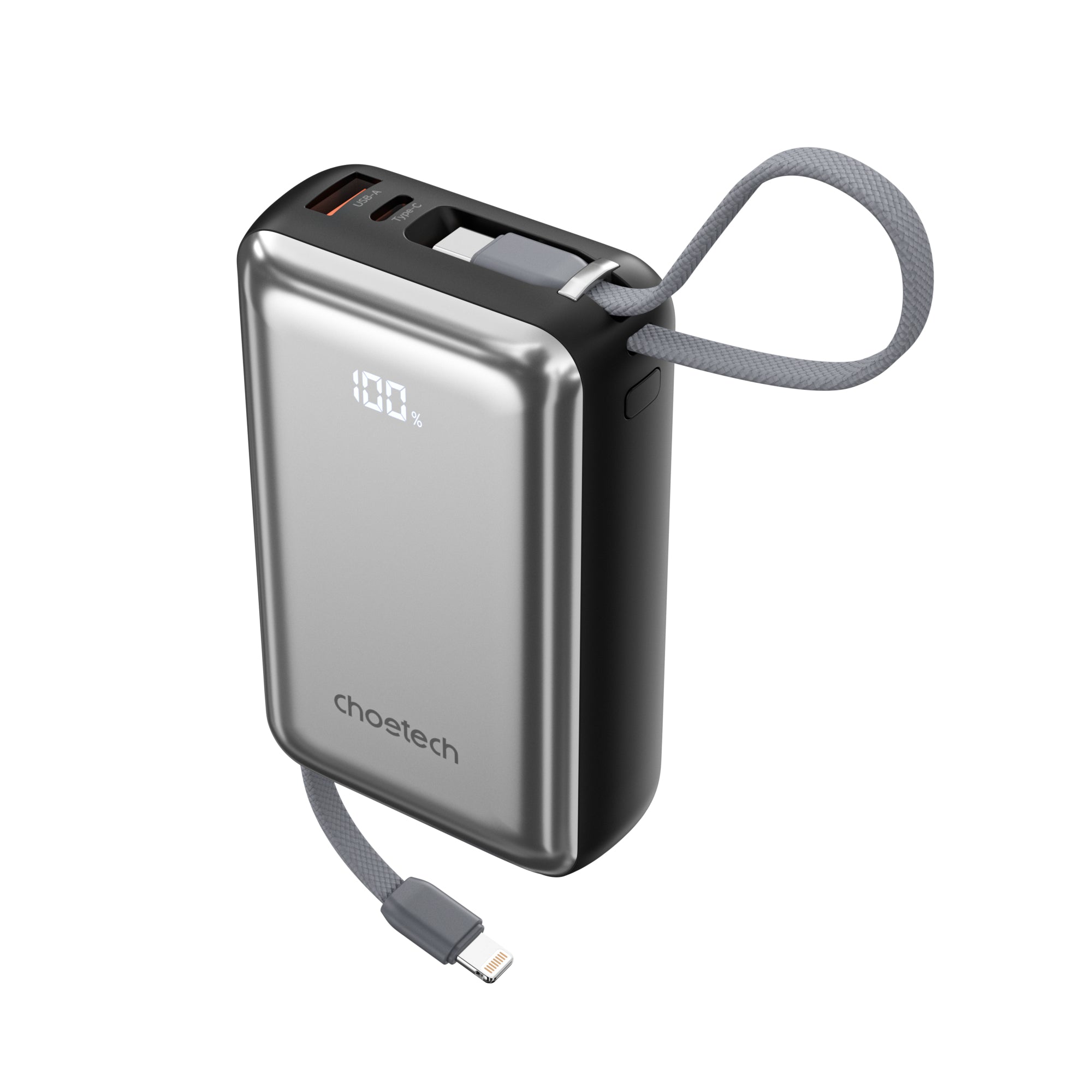 Choetech PowerLeap 20000mAh 45W Power Bank with USB-C and Lightning Cables