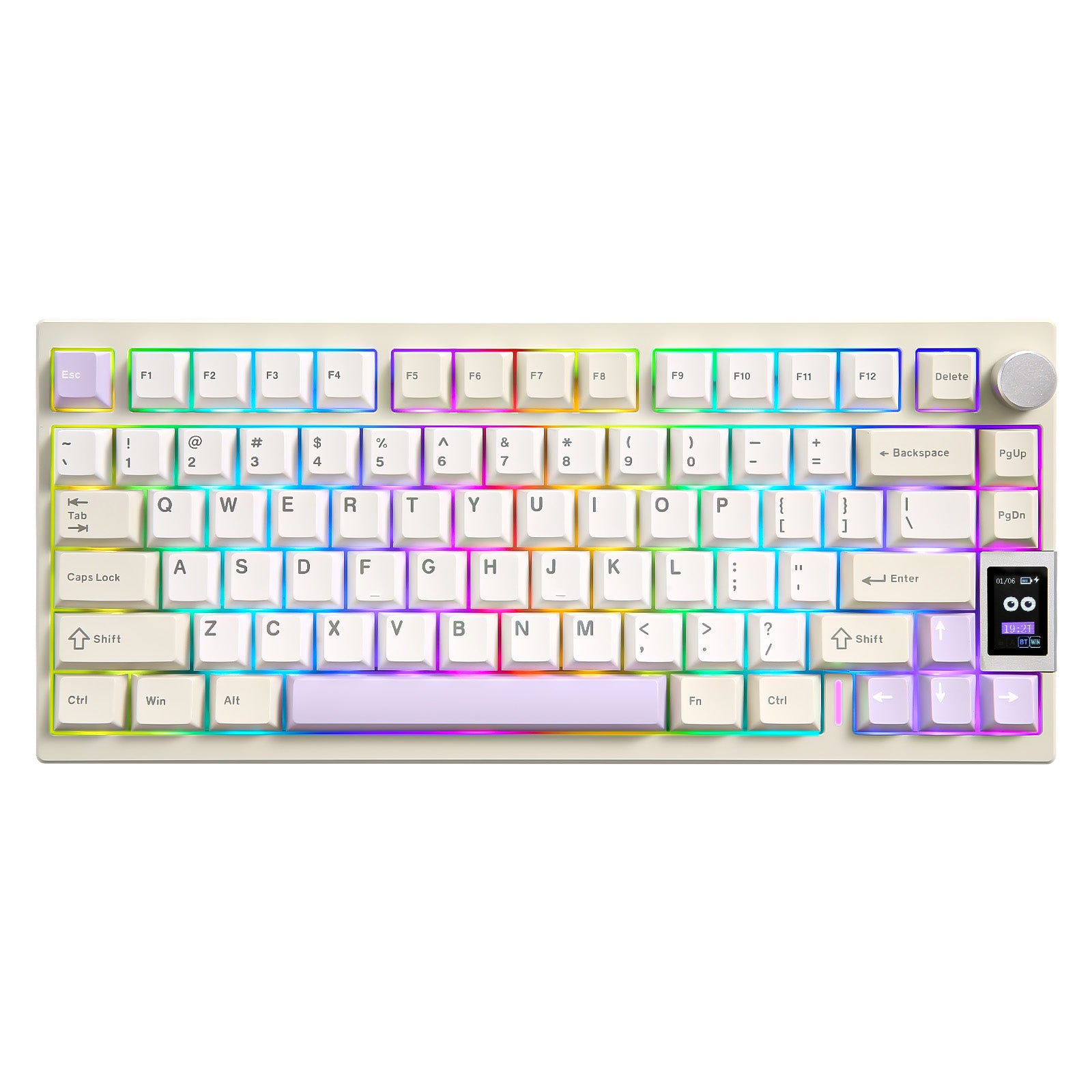 YUNZII AL80 QMK Aluminum Wireless Mechanical Keyboard with LCD Screen