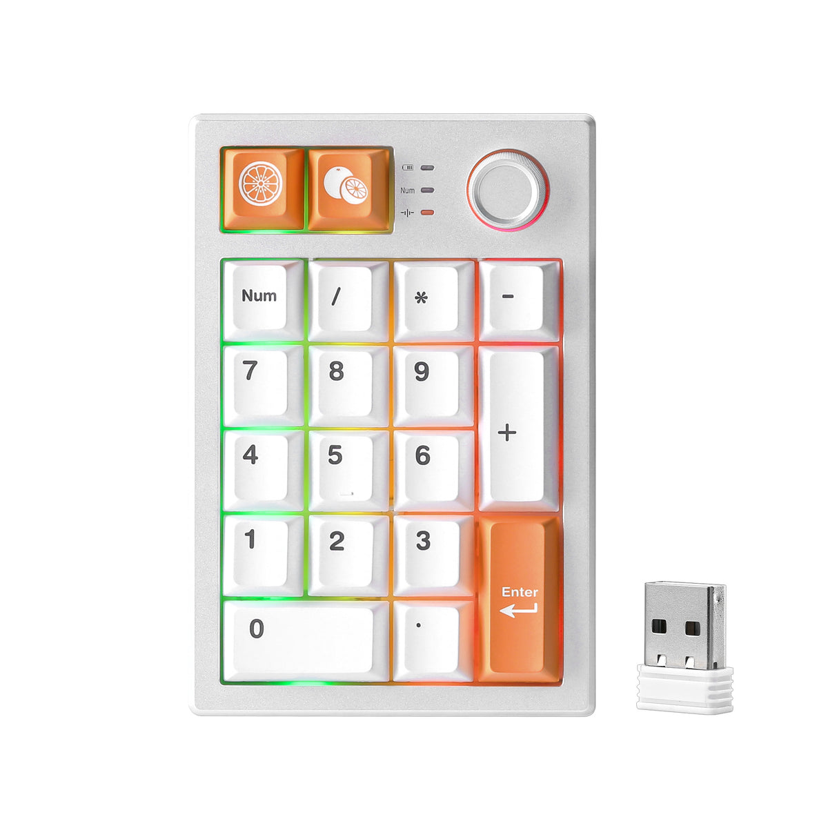 YUNZII AL21 Wireless Aluminum Mechanical Numpad Keyboard with Knob