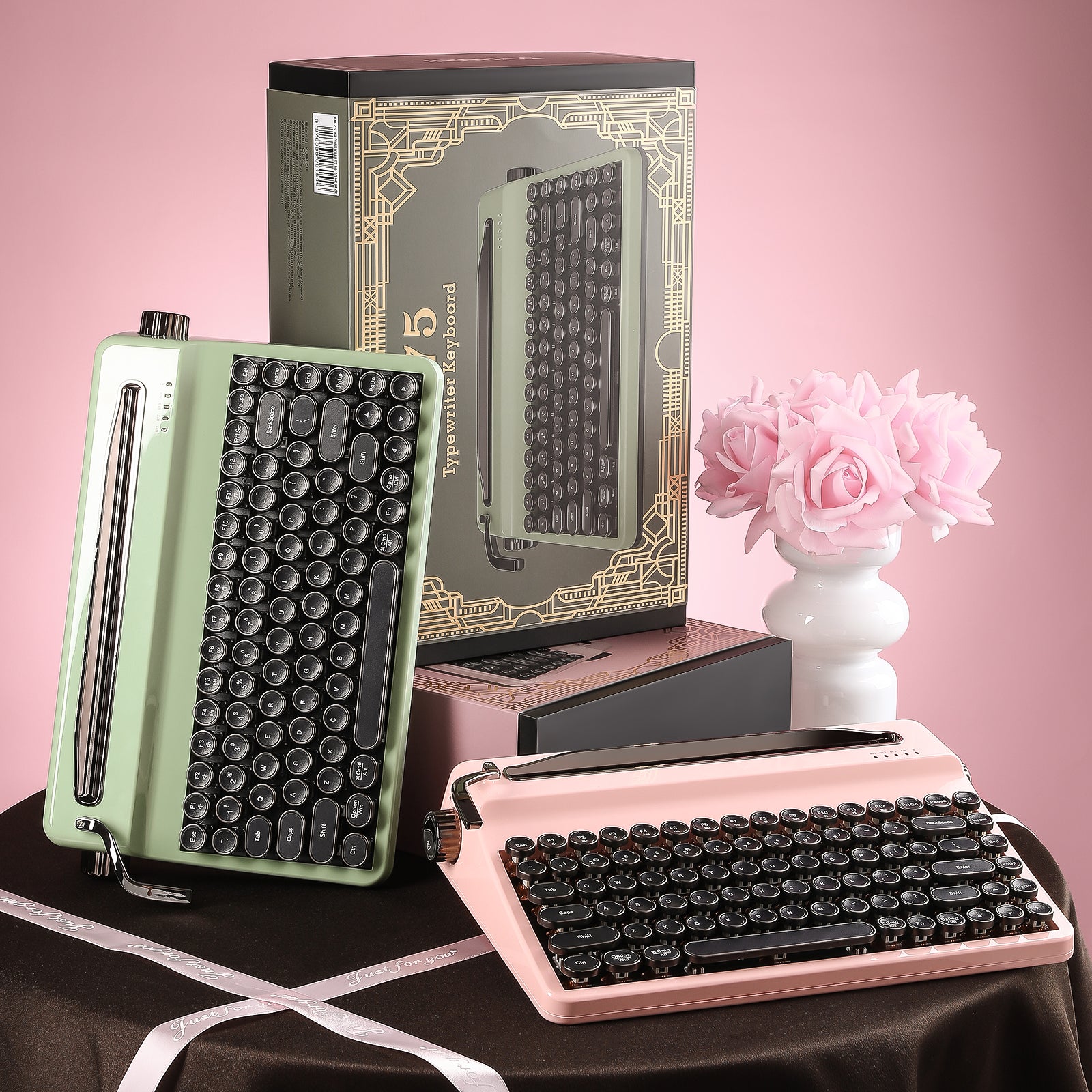 YUNZII QL75 Retro Typewriter QMK/VIA Wireless Mechanical Keyboard