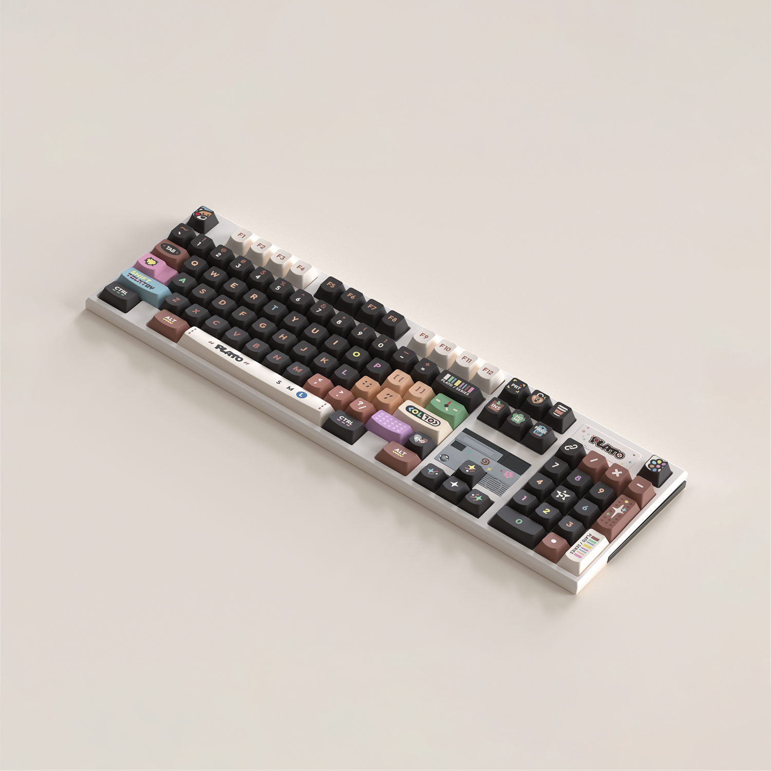 Keytok PLATO Smile Profile Dye-Sub PBT Keyaps 158pcs/set