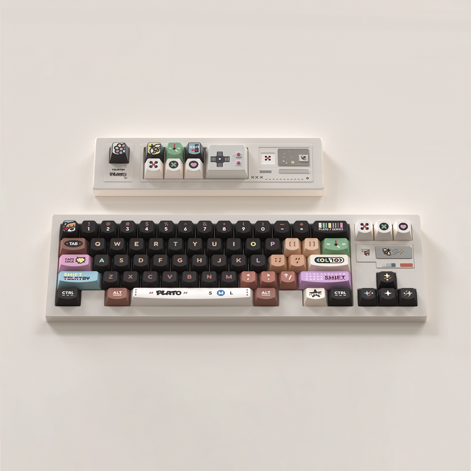 Keytok PLATO Smile Profile Dye-Sub PBT Keyaps 158pcs/set