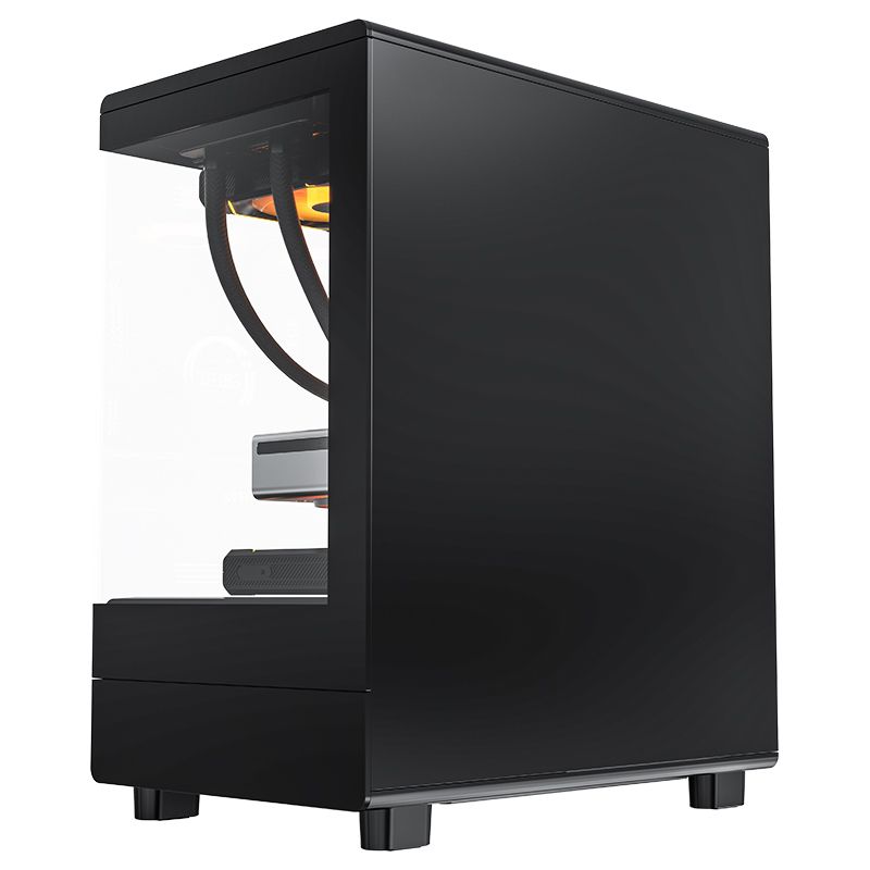 DarkFlash DB330M PC Case M-ATX Computer Case Transparent Glass Panel without Fan