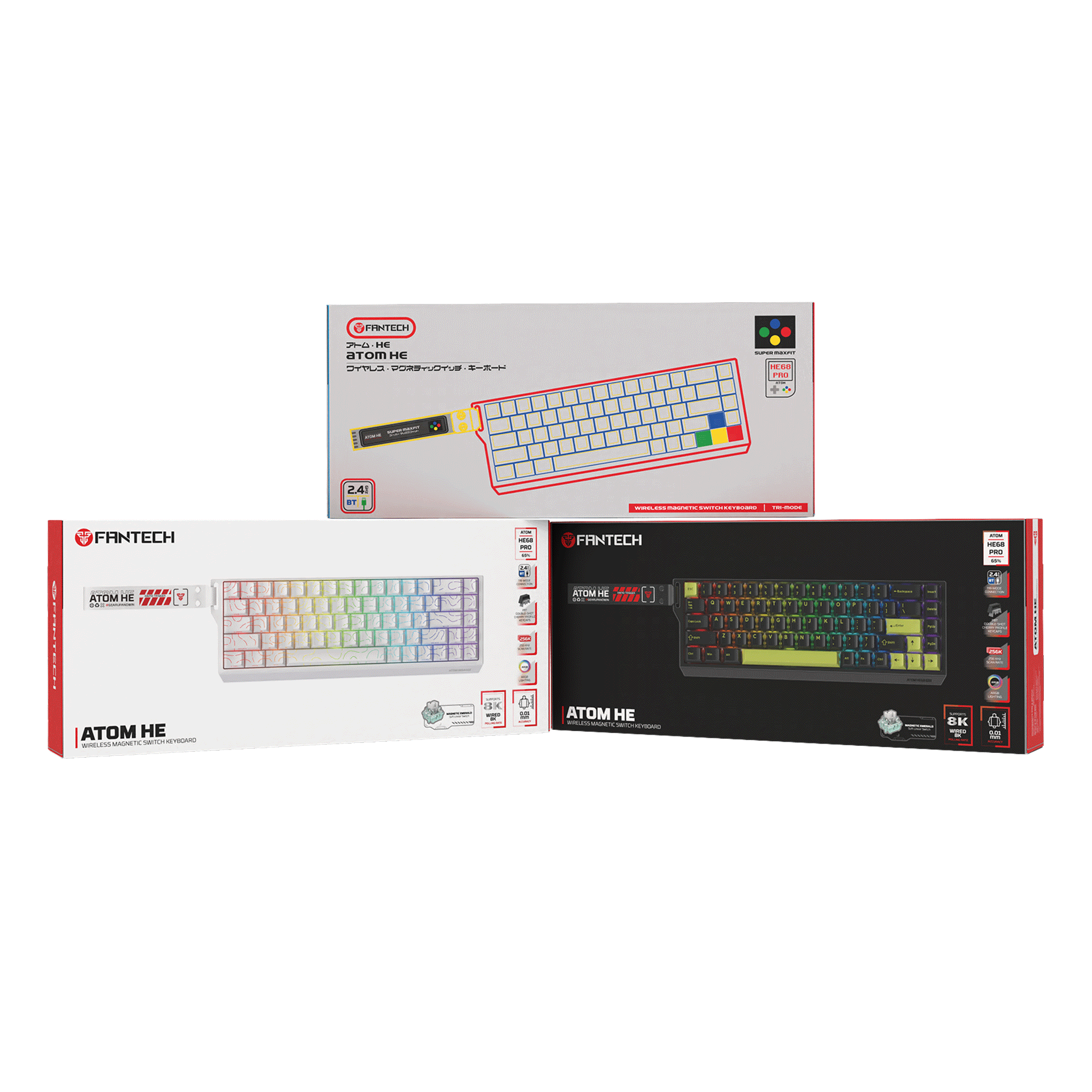 Fantech ATOM HE68 PRO 8K Wireless Magnetic Gaming Keyboard (SUPER MAXFIT)