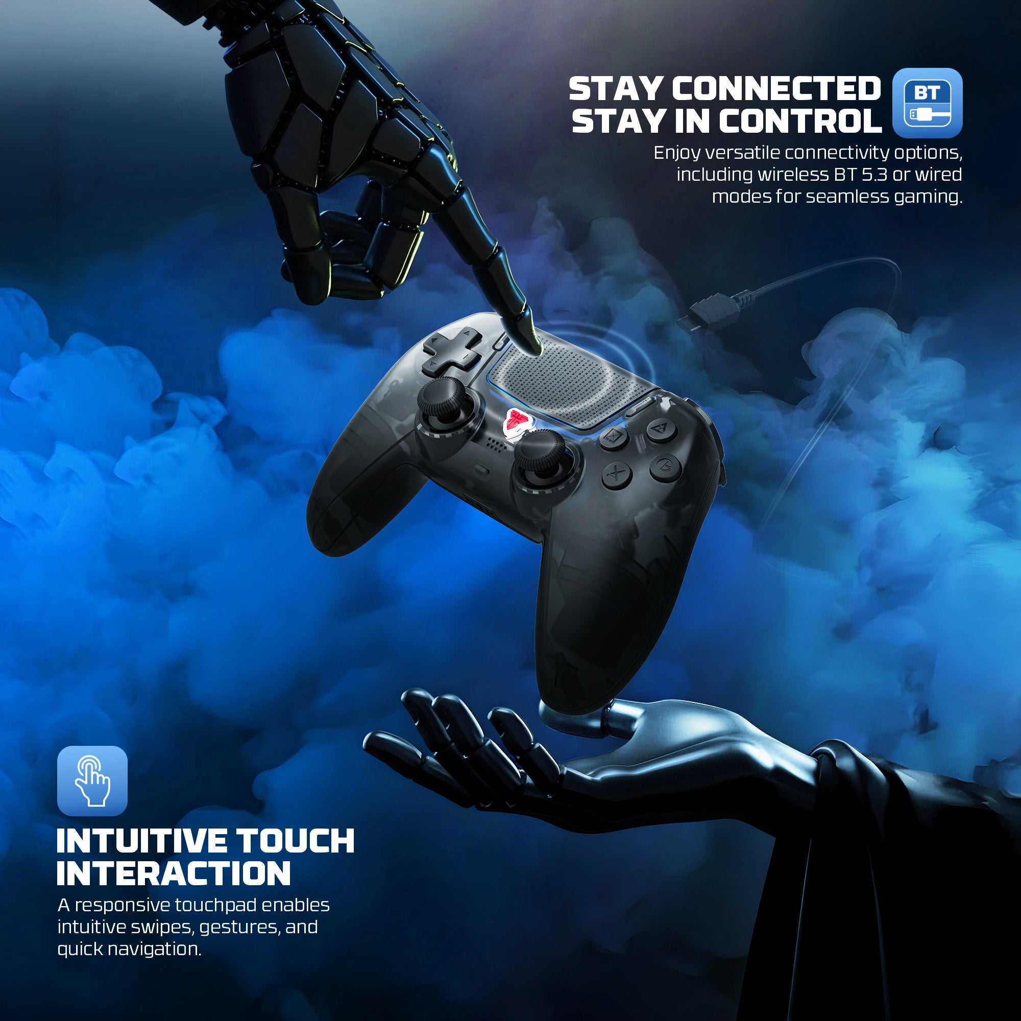 Fantech NOVA II D Wireless PS5/PC Gaming Controller with Touchpad