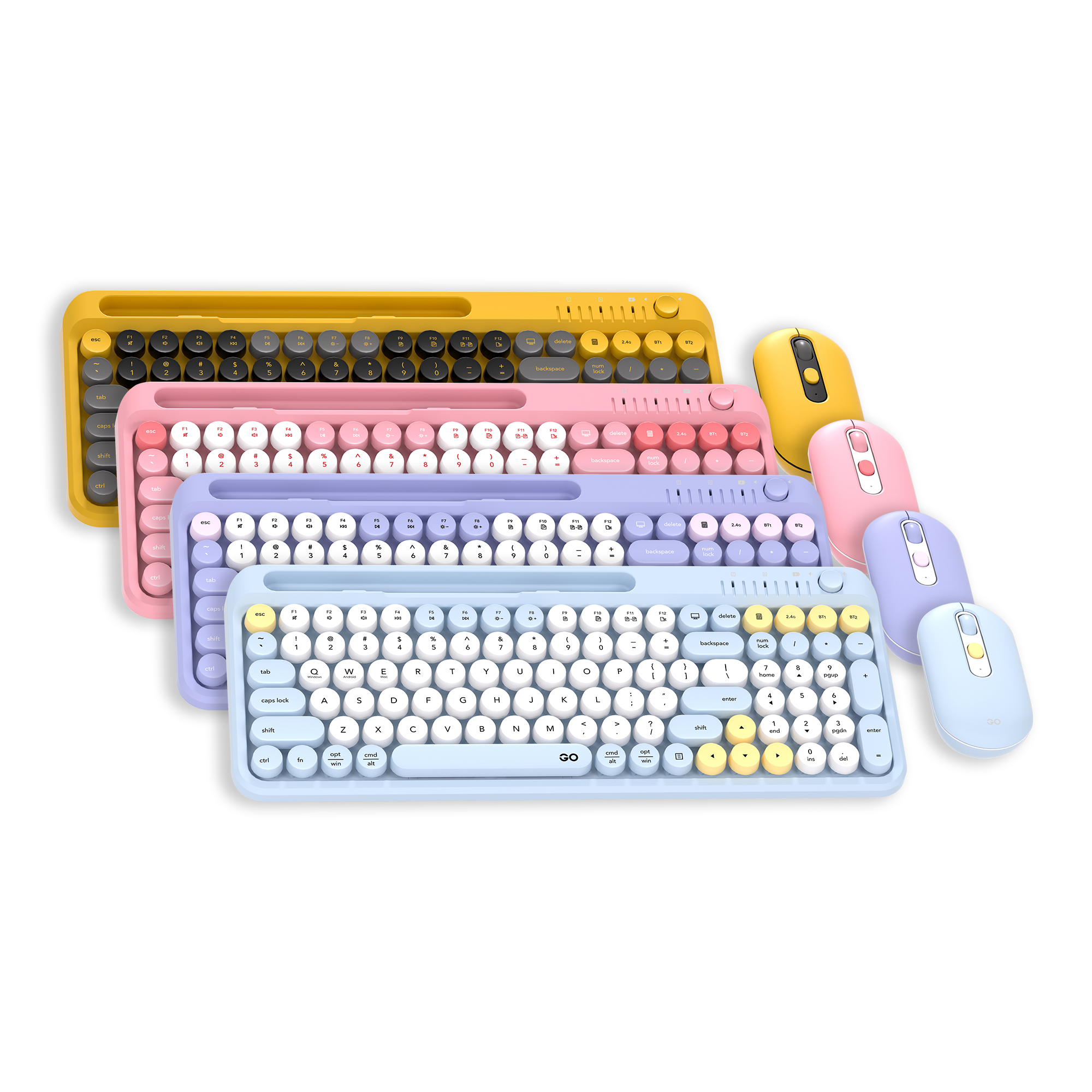 Fantech GO MOCHI101 95% Wireless Keyboard and Mouse Combo Computer Keyboard Set