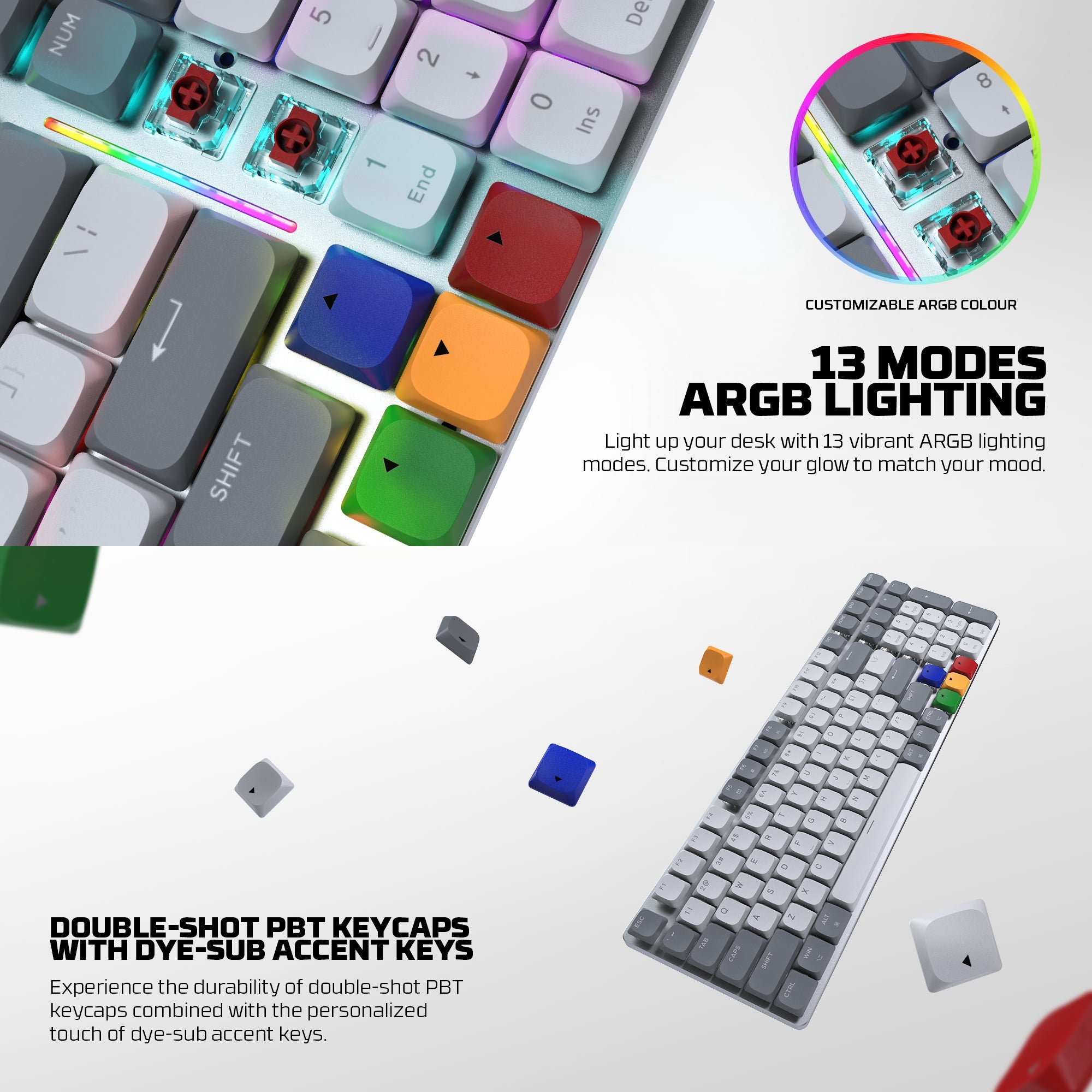 Fantech Low Profile Wireless Mechanical Keyboard (SUPER MAXFIT AIR 83/99)