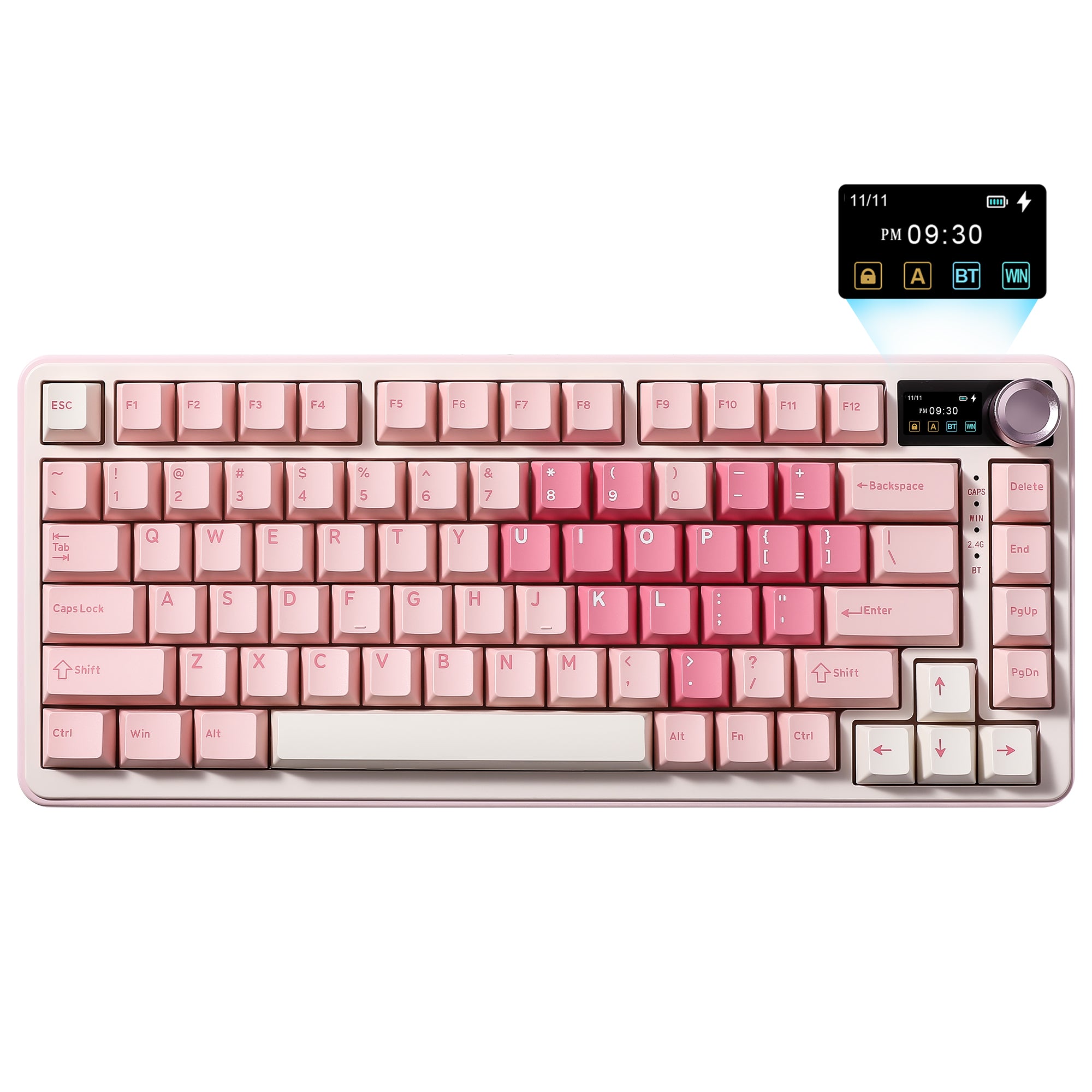 YUNZII B75 PRO MAX QMK/VIA Knob TFT Screen Wireless Mechanical Keyboard