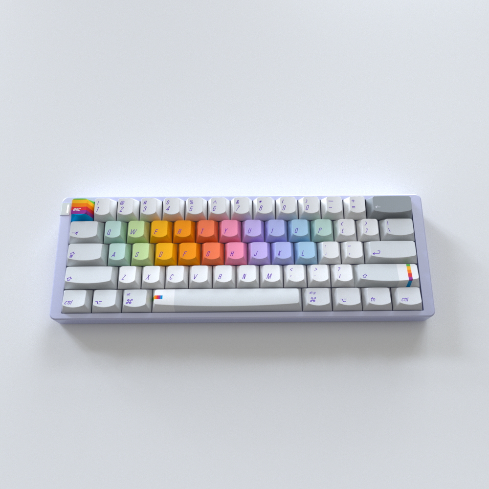 Keytok RAINBOW Smile Profile Dye-Sub PBT Keyaps 168pcs/set