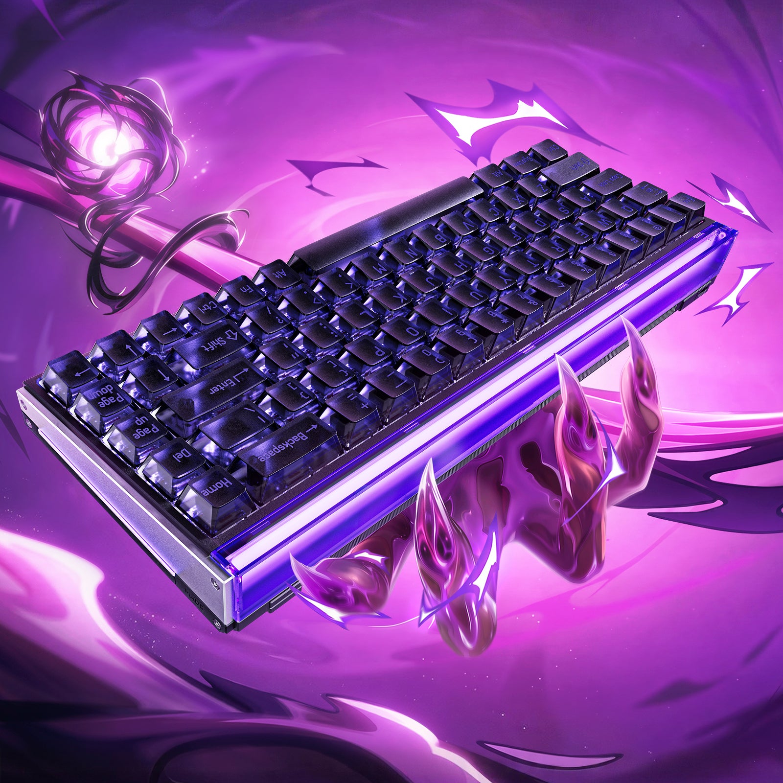 MelGeek MADE68 Ultra V2 Wired Custom Gaming HE Keyboard with RGB Lightbar