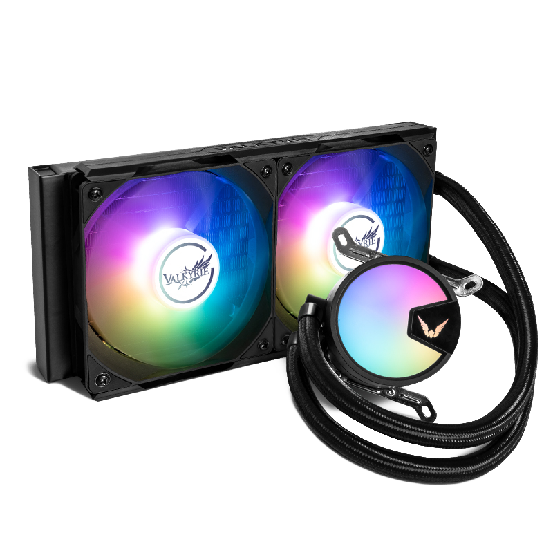 Valkyrie A240 CPU Water Cooler 240mm AIO Liquid Cooling 2x ARGB Fans