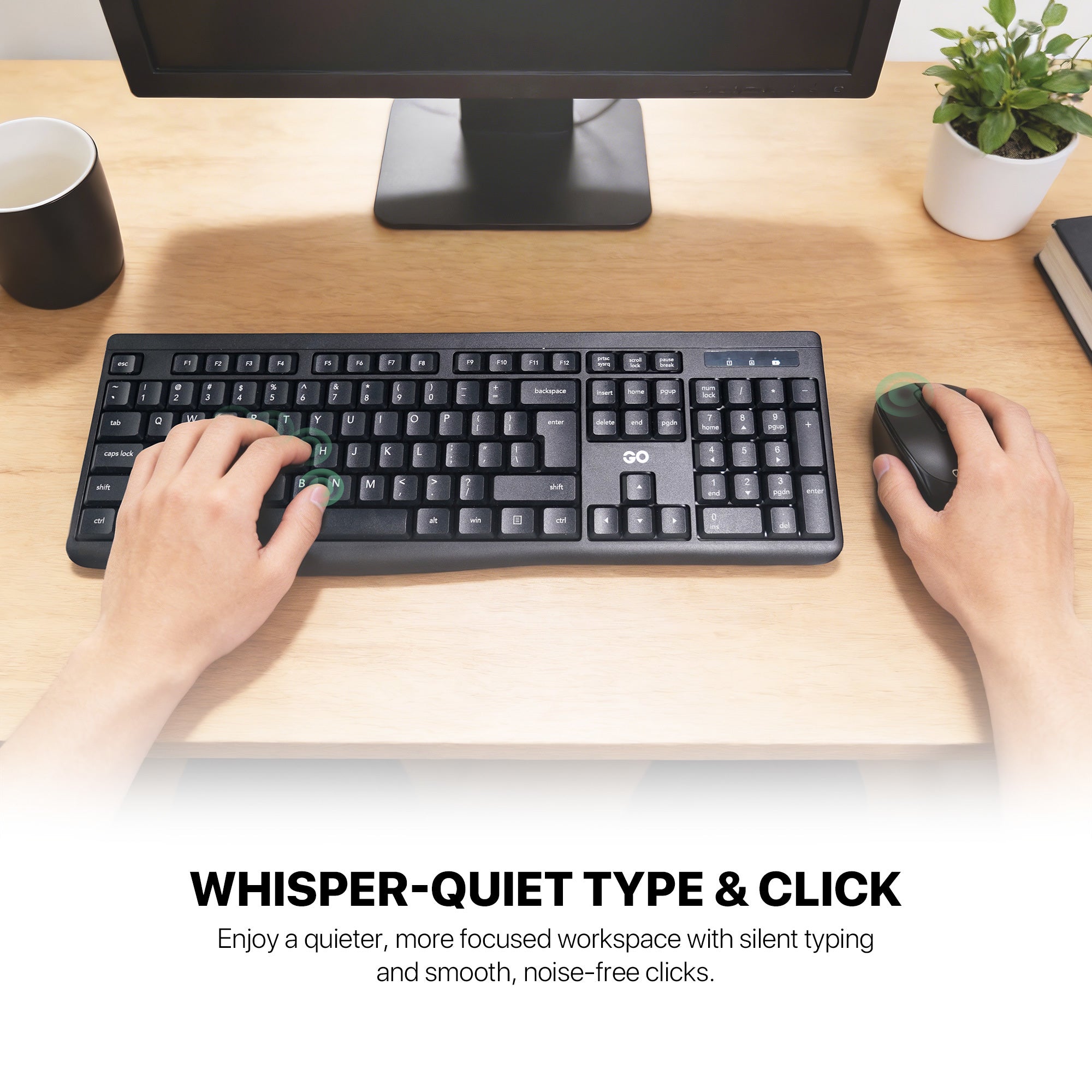Fantech WK900 Office Silent Wireless Keyboard and Mouse Combo