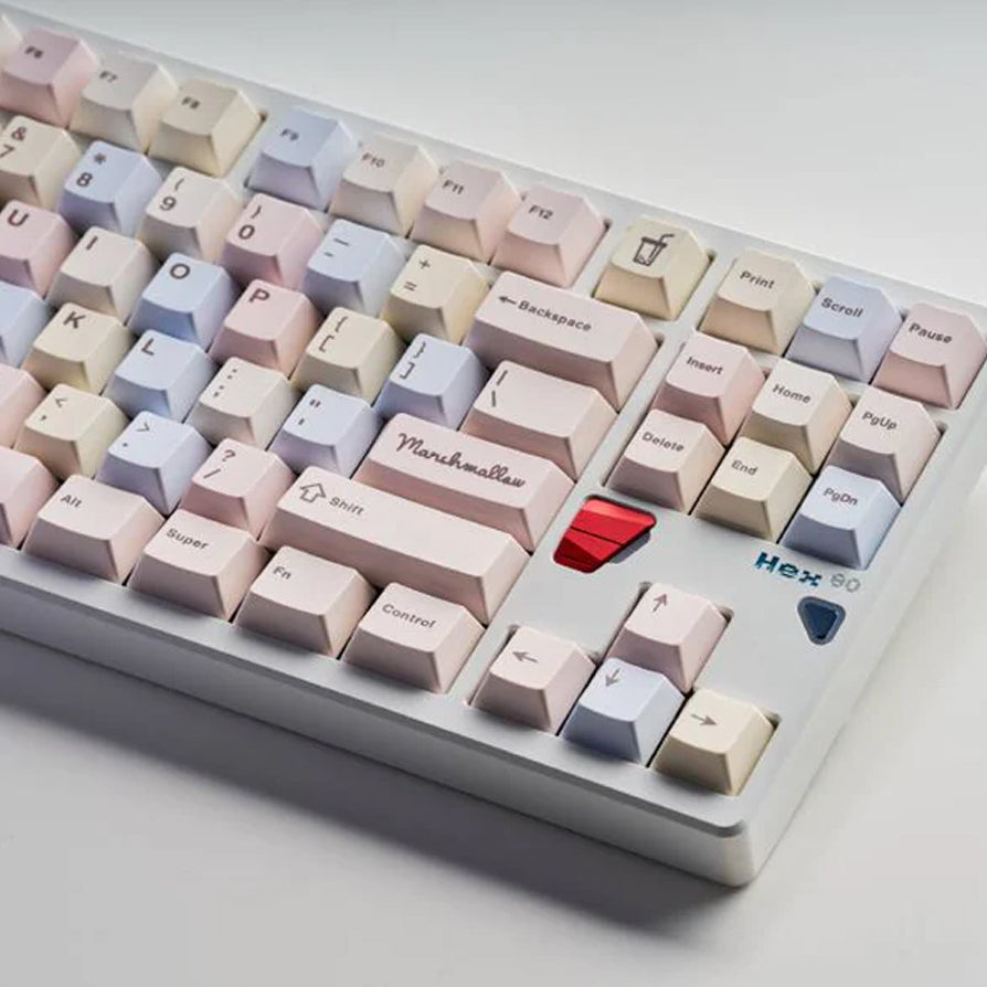 Qwertykeys Cherry profile Bubble Tea Marshmallow Dye-sub PBT keycaps