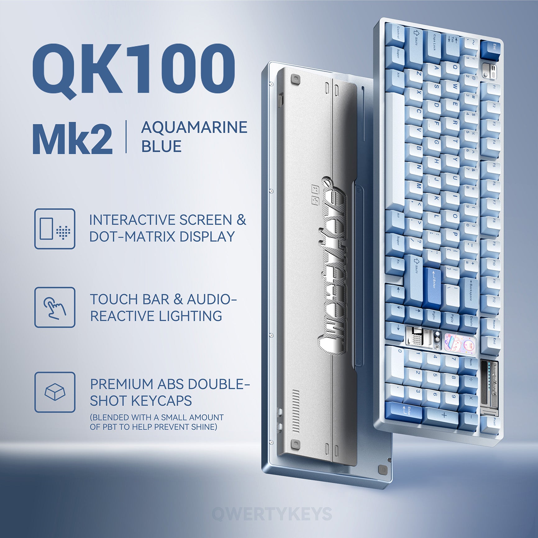 (Pre-Order) Qwertykeys QK100 Mk2 Prebuilt Wireless Mechanical Keyboard