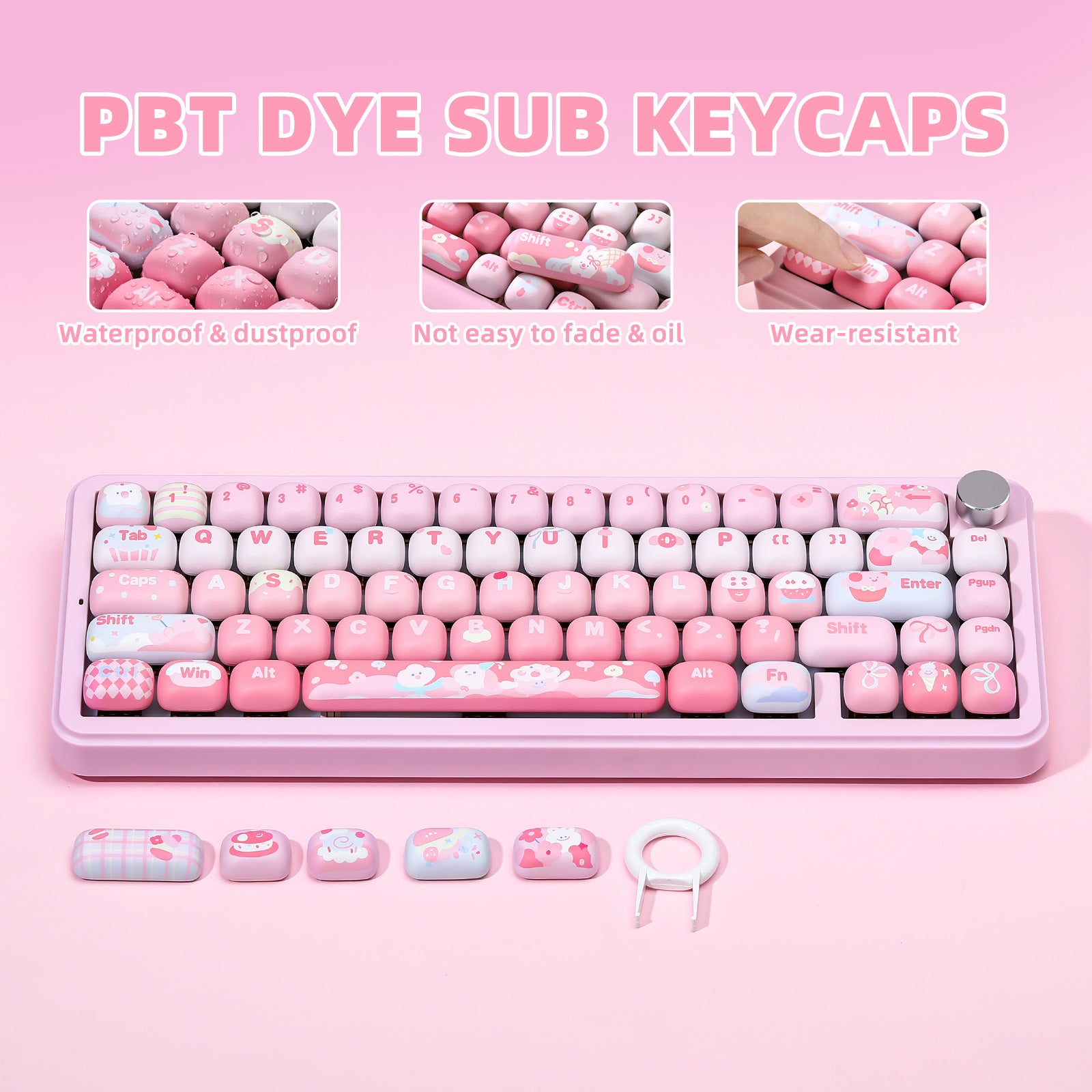 YUNZII Ice Cream MOG Profile PBT Keycap Set - 138 keys