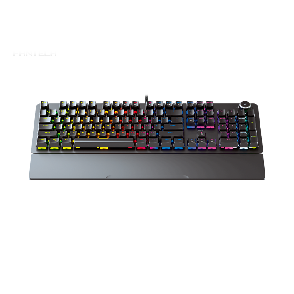 Fantech Gaming PC Mechanical Keyboard RGB Backlit Anti-Ghosting Key with Wrist Rest (MK853)