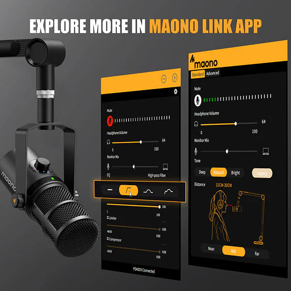 MAONO PD400X USB/XLR Dual Mode Dynamic Microphone for Podcasting