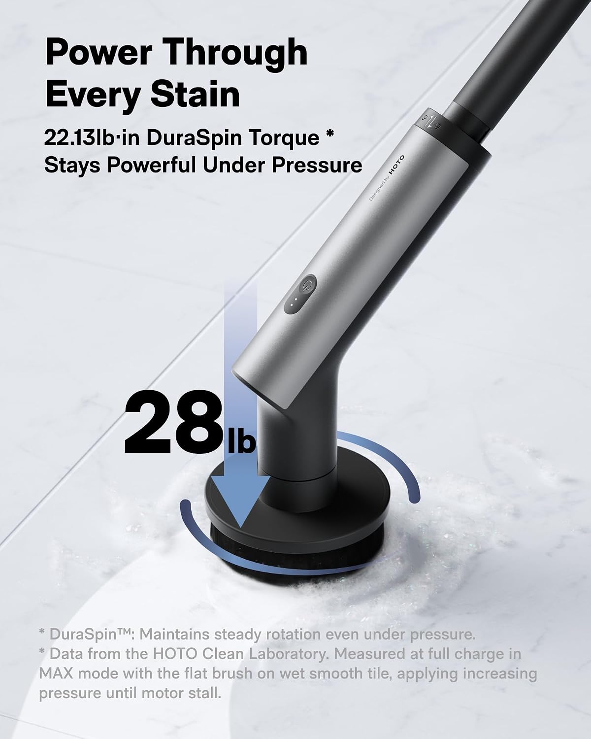 HOTO Swift Easycare Cordless Waterproof Electric Spin Scrubber