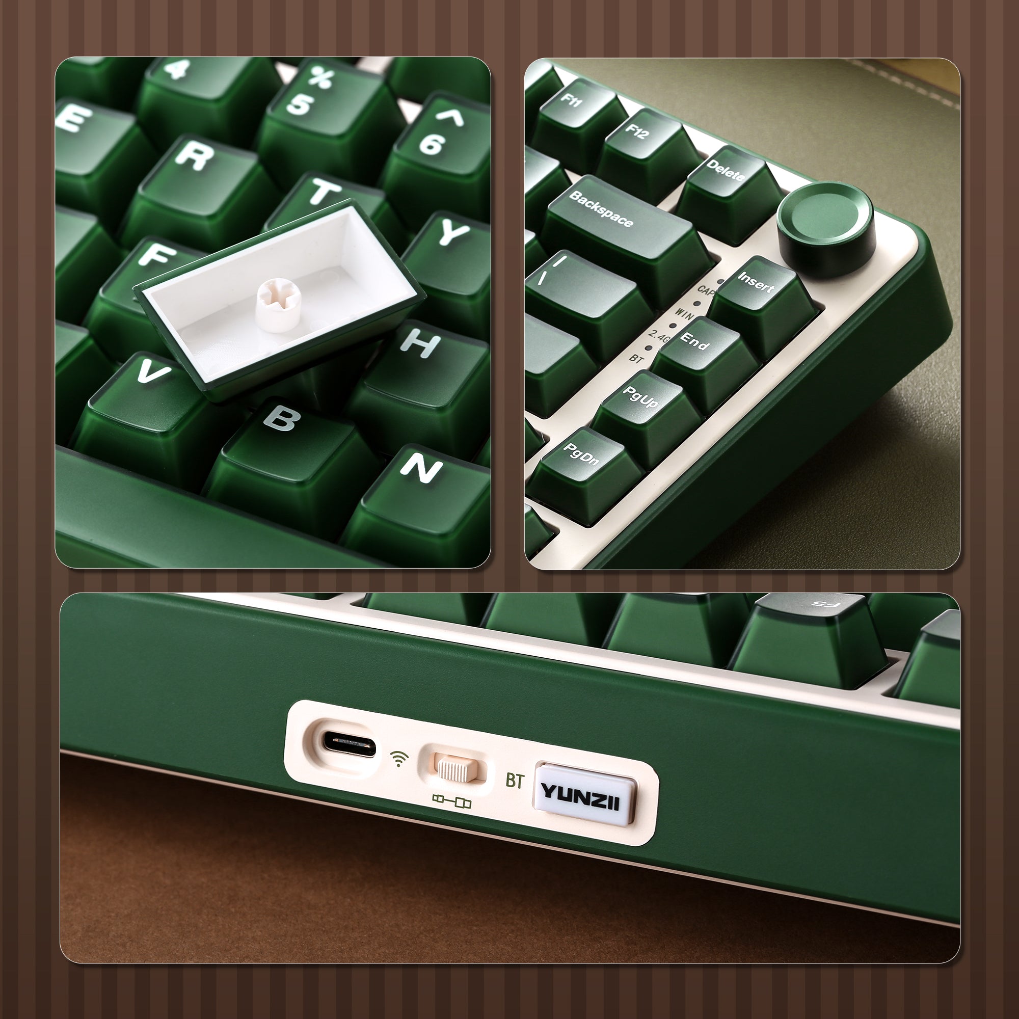 YUNZII B75 PRO MAX QMK/VIA Knob TFT Screen Wireless Mechanical Keyboard