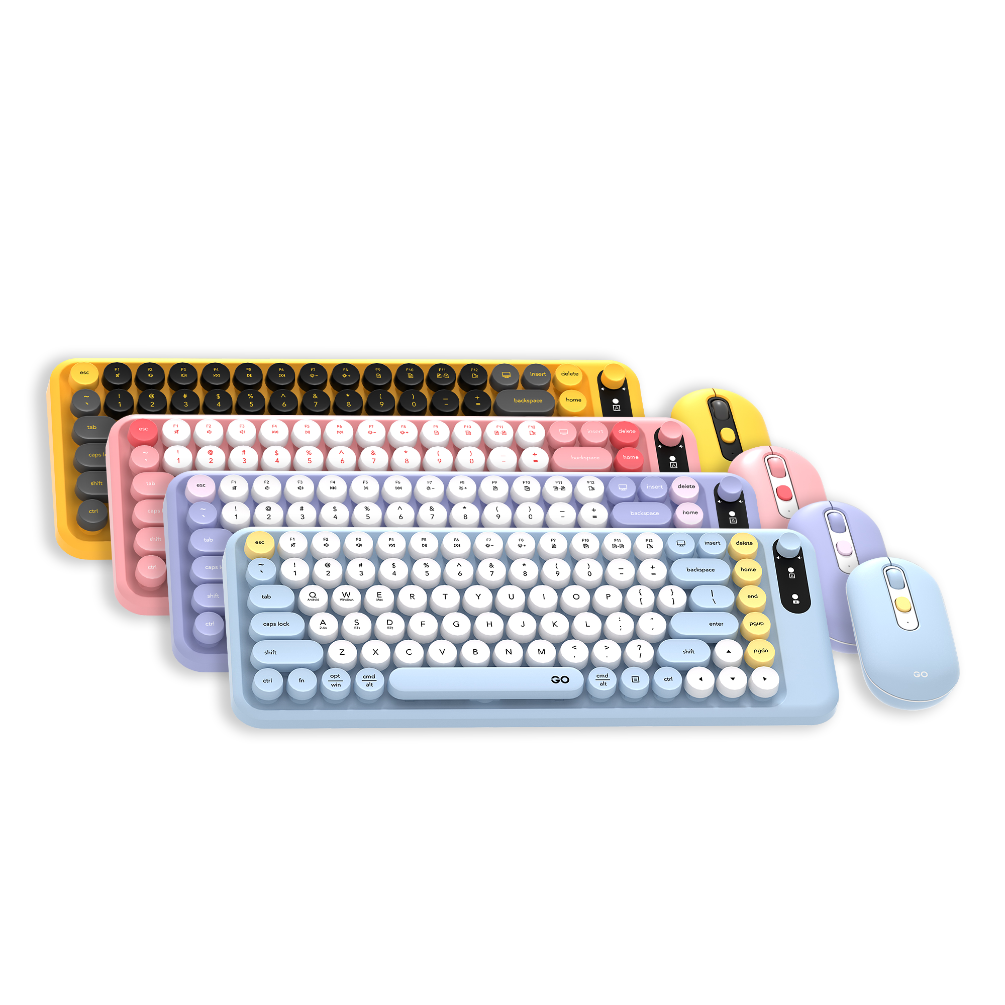 Fantech GO MOCHI85 75% Wireless Keyboard and Mouse Combo Computer Keyboard Set