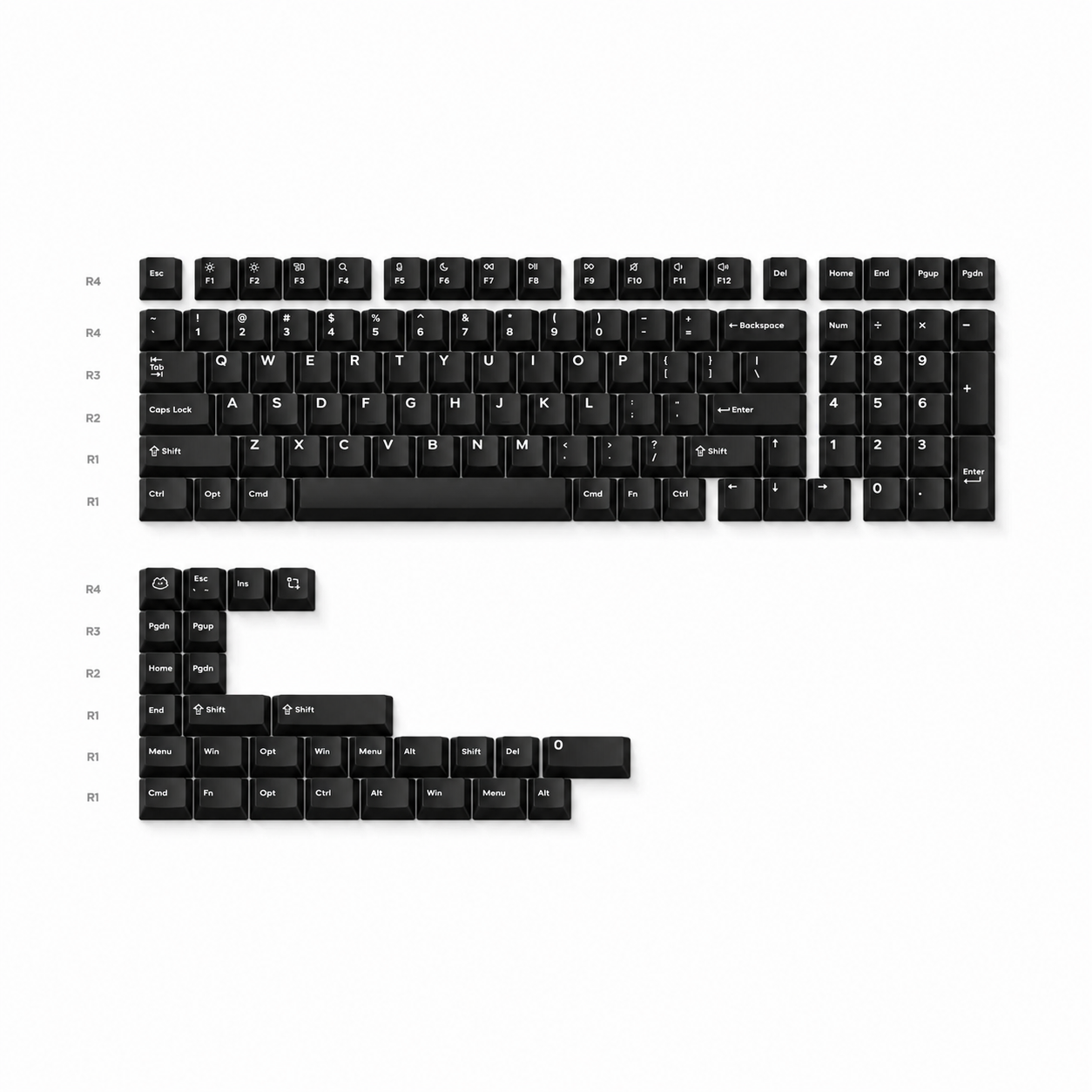 Nuphy Berry Profile Dye-Sub PBT Keycaps - 127 keys