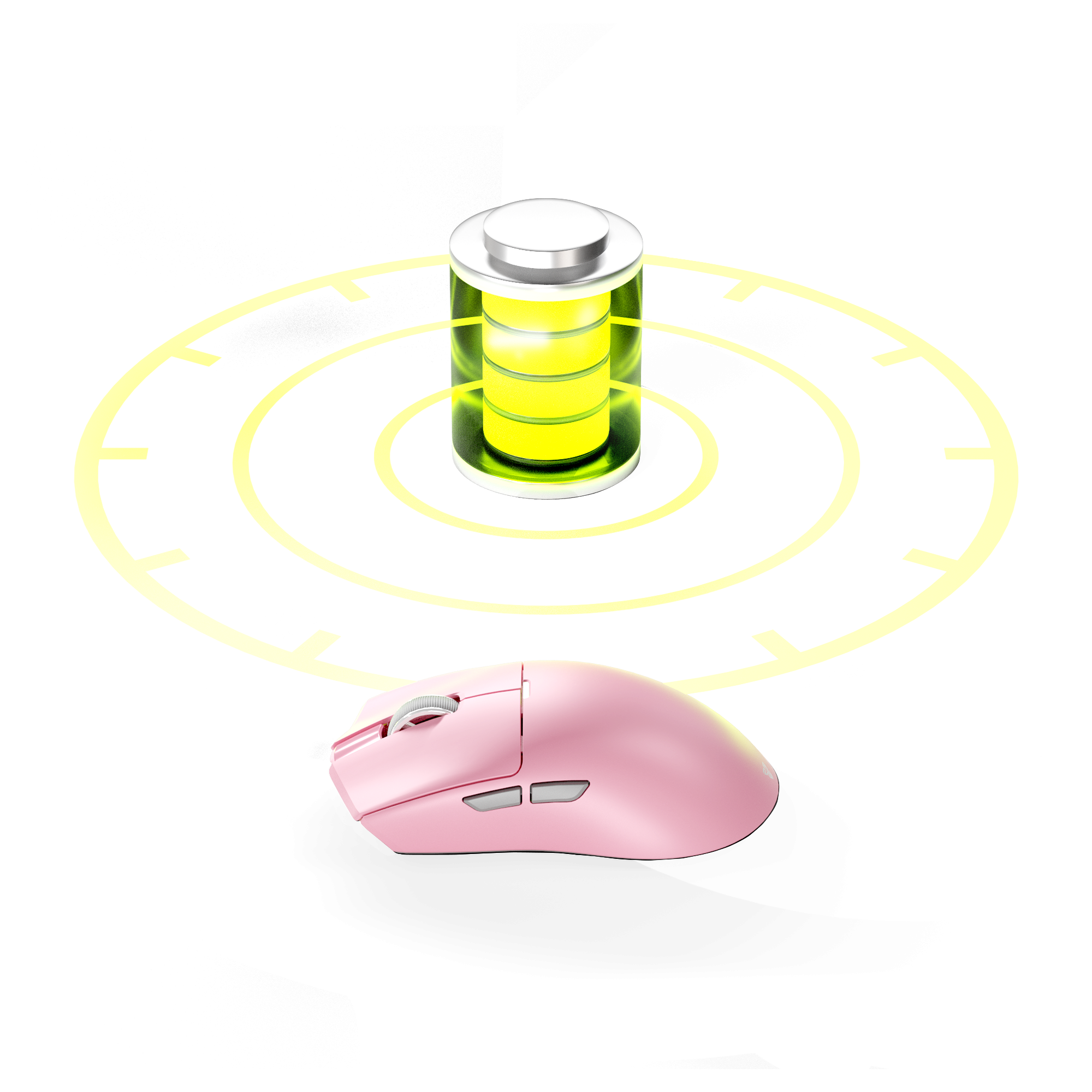 Fantech TANTO S Tri-Mode 8K Wireless Gaming Mouse with RGB Charging Dock (Pink)