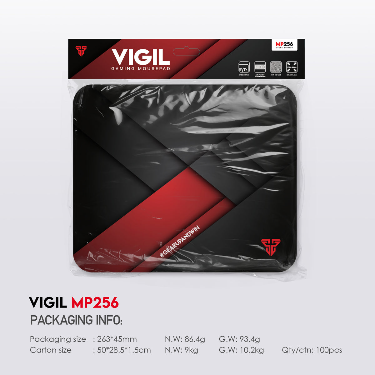 Fantech MP256 VIGIL Desk Mat 250x210x2mm Mousepad
