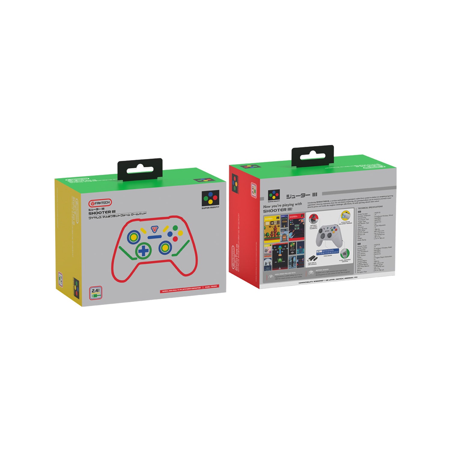 Fantech Wireless Gaming Controller Gamepad Multi-platform Hall-Effect (SUPER MAXFIT)