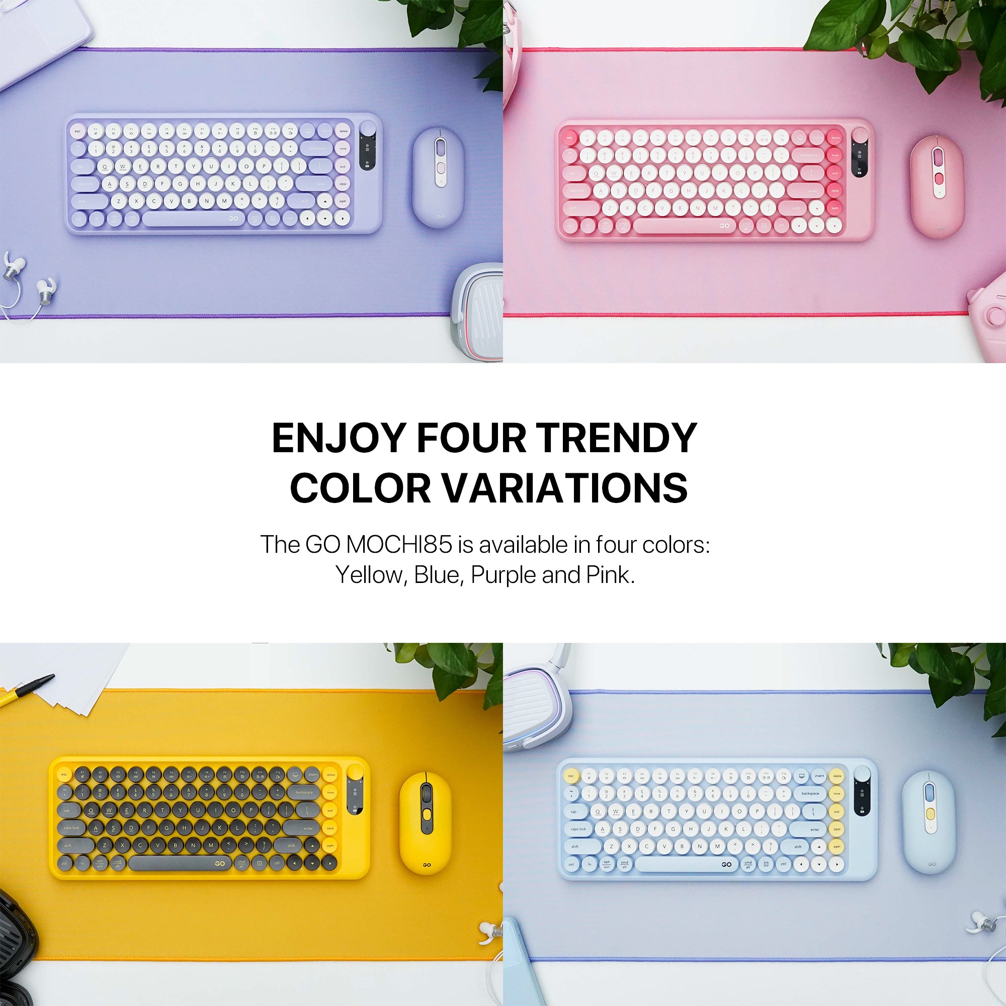 Fantech GO MOCHI85 75% Wireless Keyboard and Mouse Combo Computer Keyboard Set