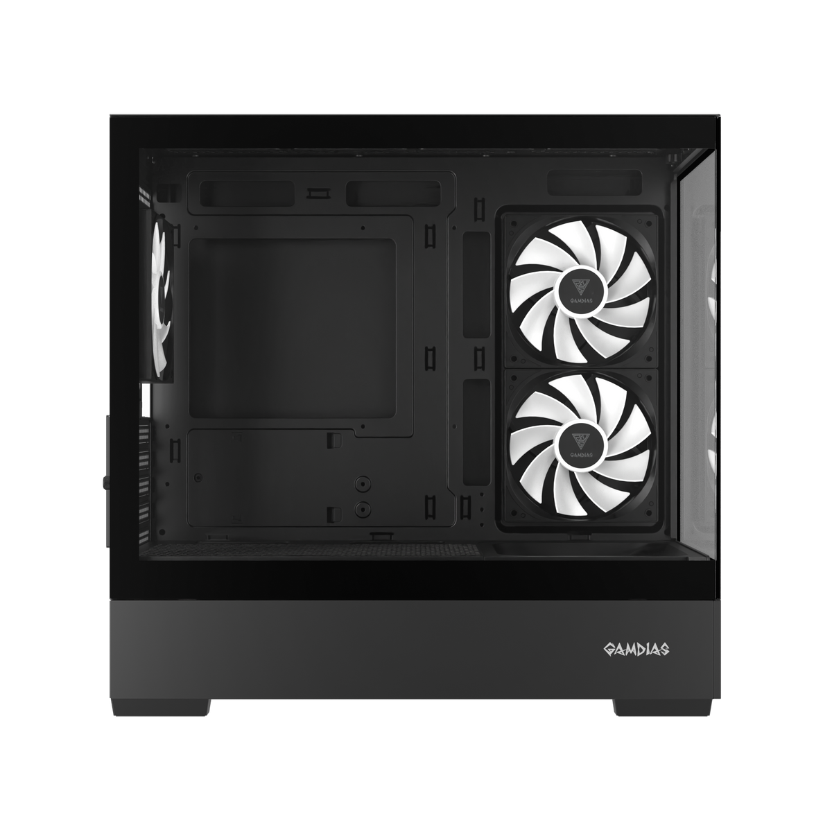 GAMDIAS ATLAS E5M M-ATX PC CASE with 3 ARGB Fans + 1 Non-RGB Fan
