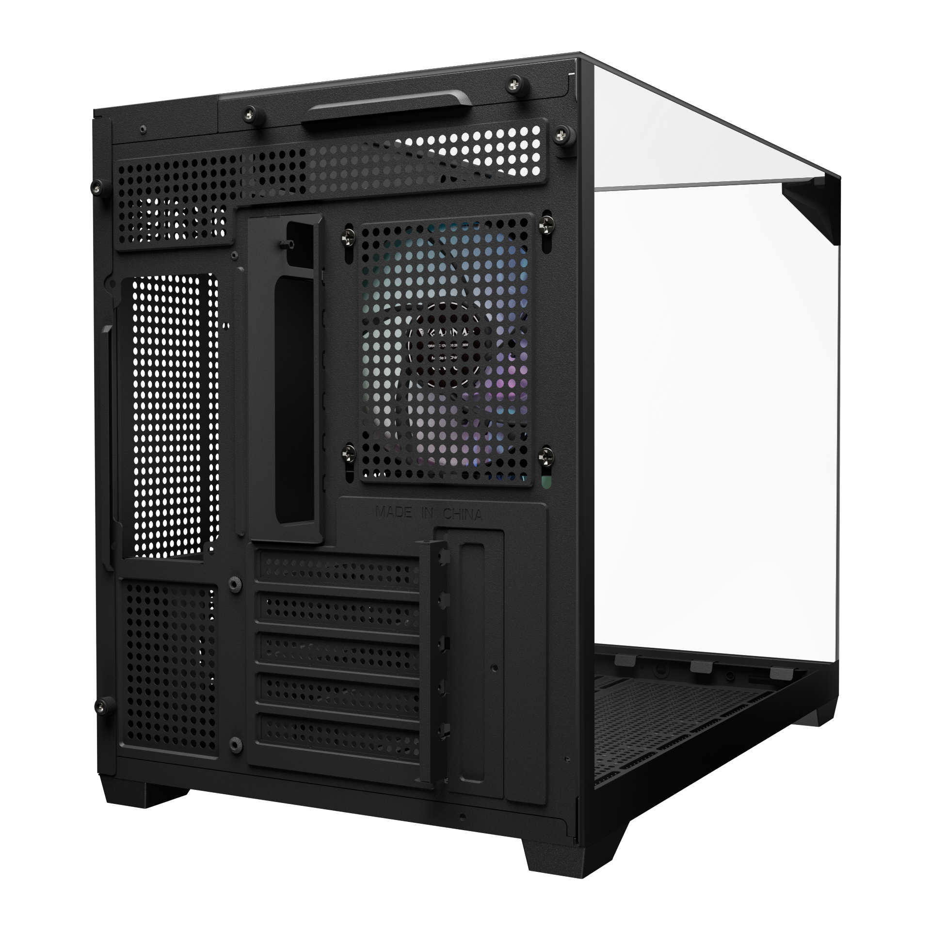 Gamdias ATLAS M3M M-ATX PC CASE Tempered Glass Computer Case with 3 ARGB Fans