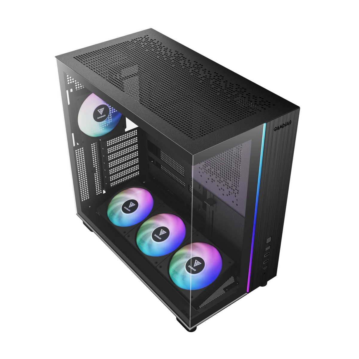 GAMDIAS ATLAS M4 ATX Mid-Tower PC CASE with 4 ARGB Fans
