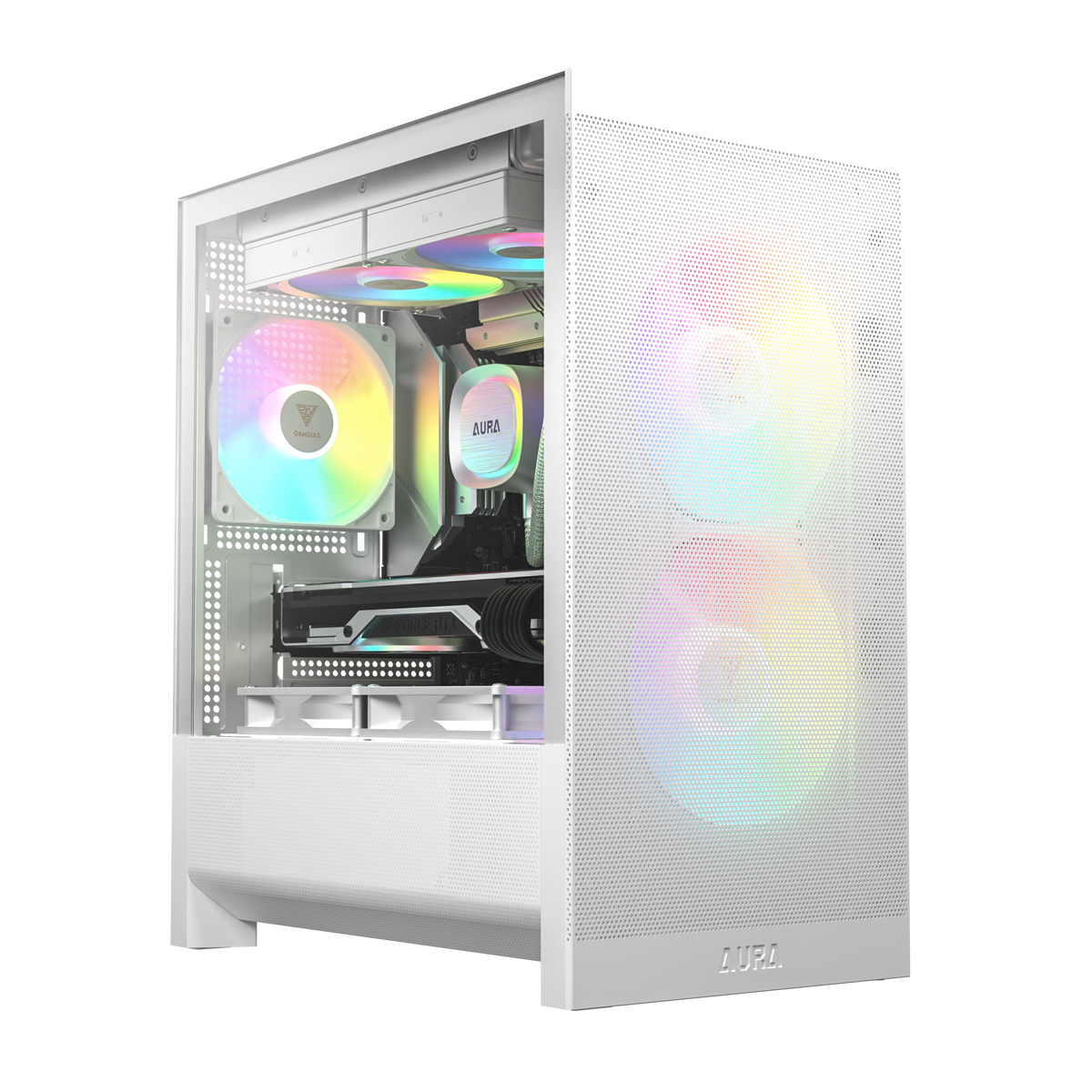 Gamdias AURA GC15M ARGB M-ATX Mesh PC CASE with 3 ARGB Fans
