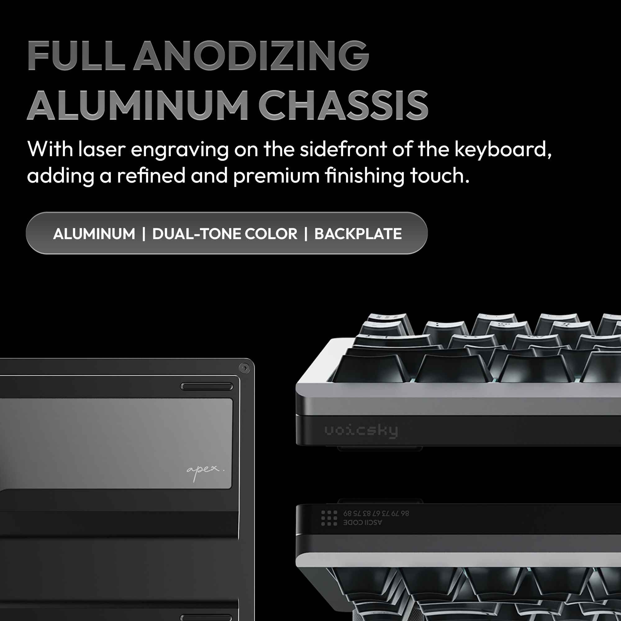 VOICSKY APEX 75 Wireless Anodized Aluminium Chassis Mechanical Keyboard