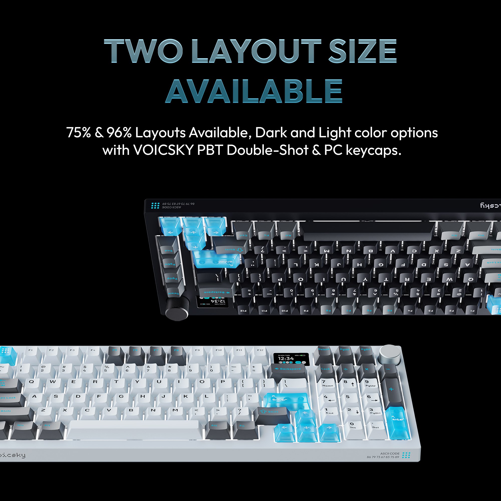 VOICSKY ECHO 75 Wireless Mechanical Keyboard With Dynamic Screen
