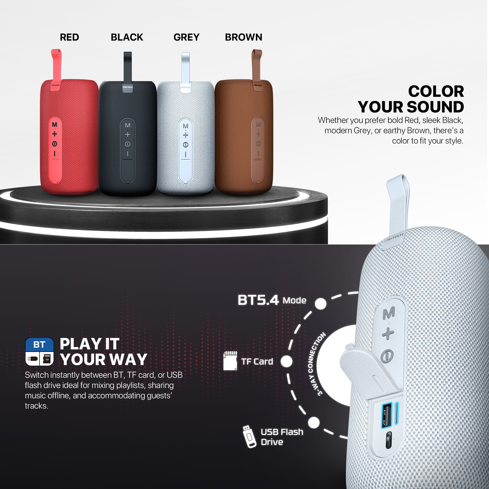 Fantech NeraBox Portable Deep bass Wireless Speaker