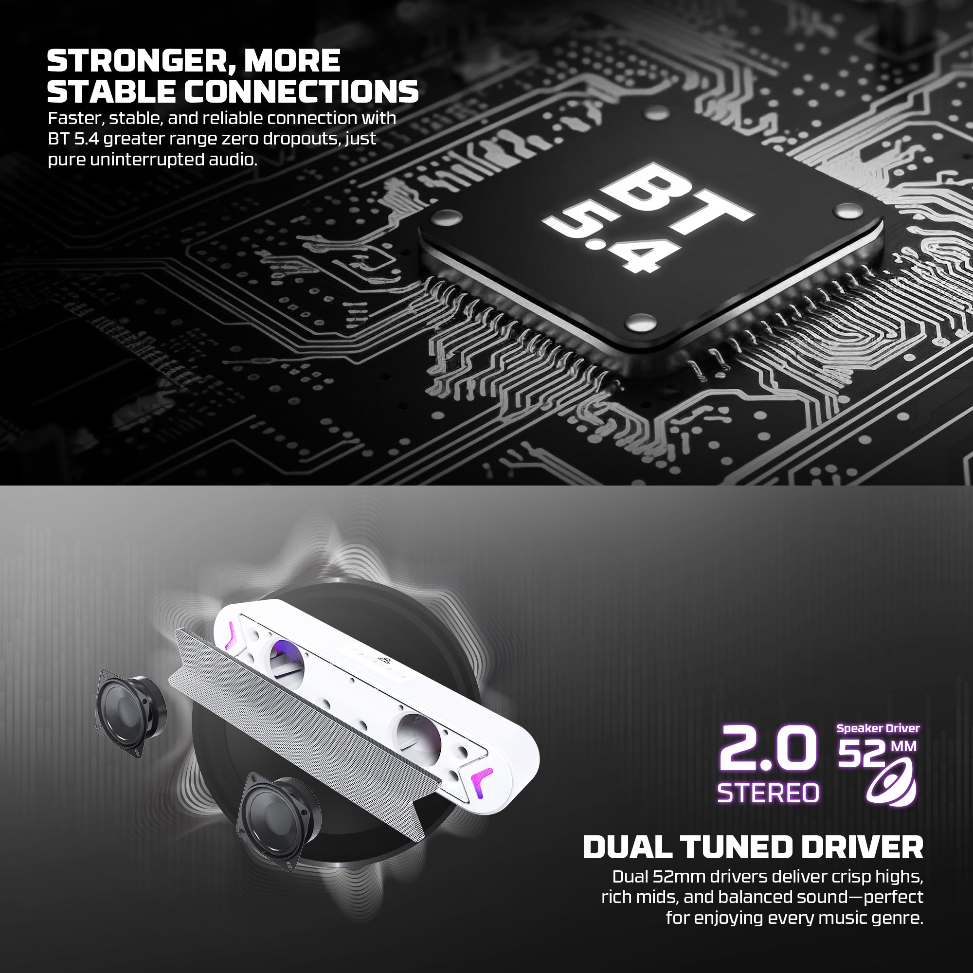 Fantech GROOVE BAR Portable RGB Wireless Gaming Speaker