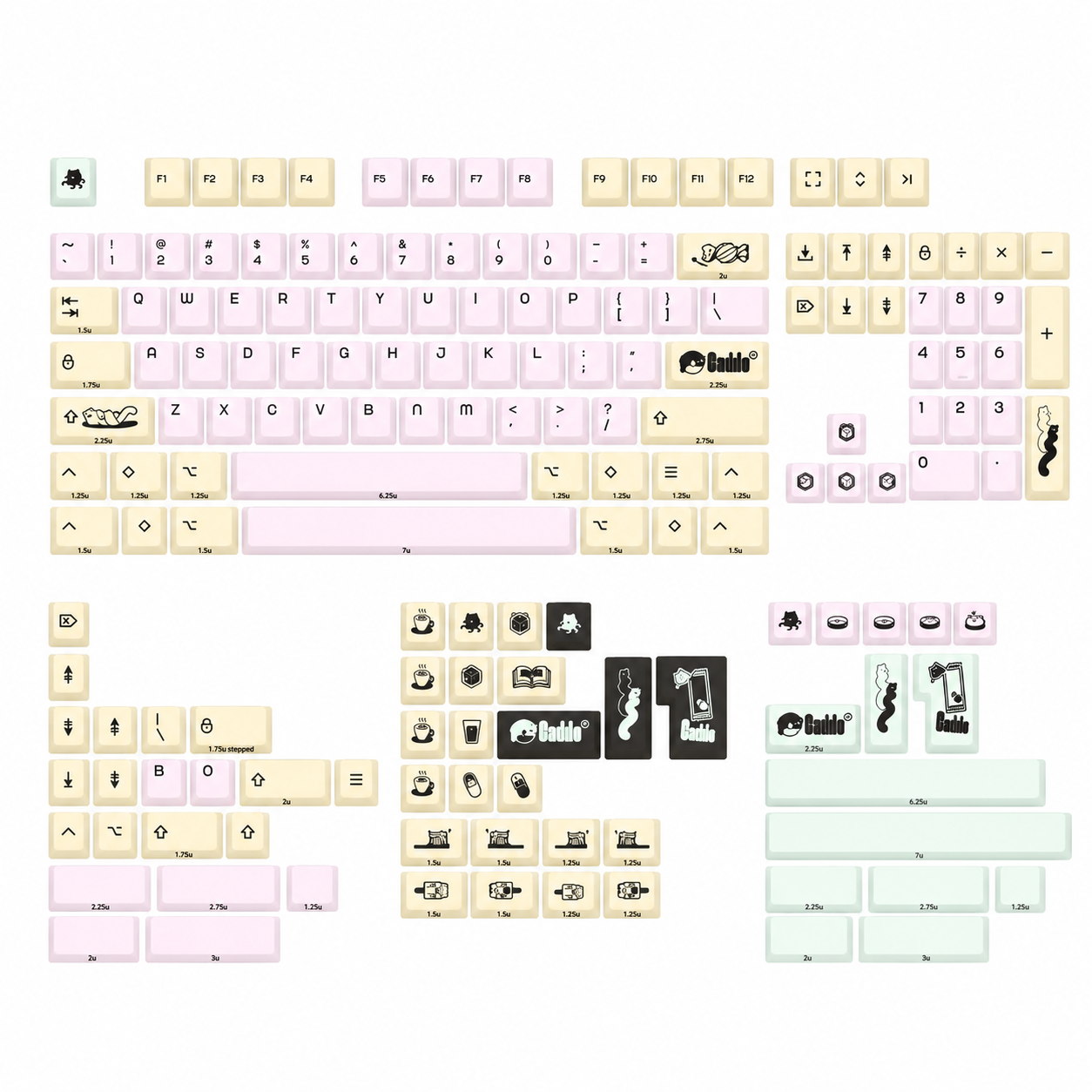 Keybyelab Cherry profile Caddo Dye-sub PBT keycaps