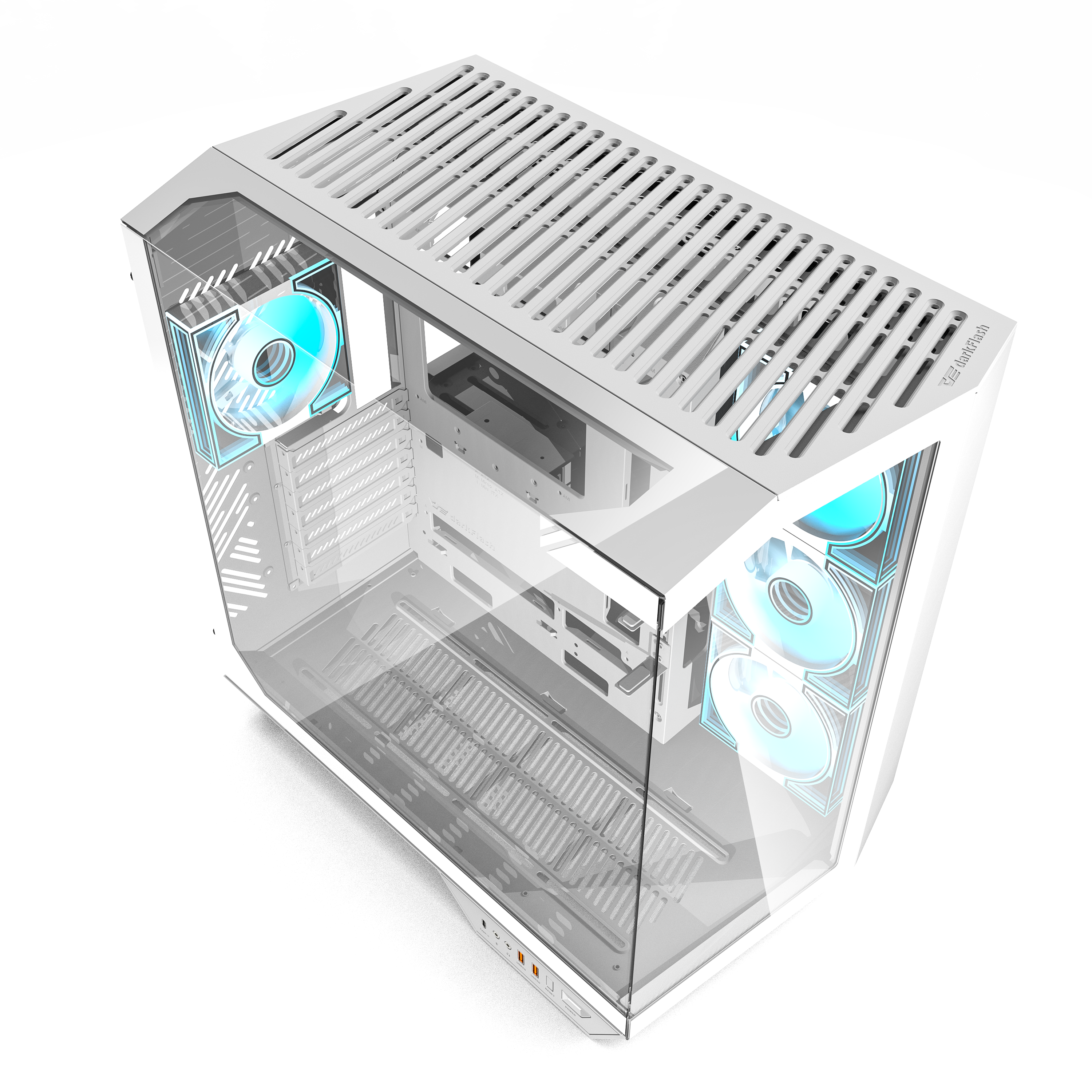 DarkFlash PC Case ATX Mid-Tower Gaming Computer Case with 4x ARGB Fans