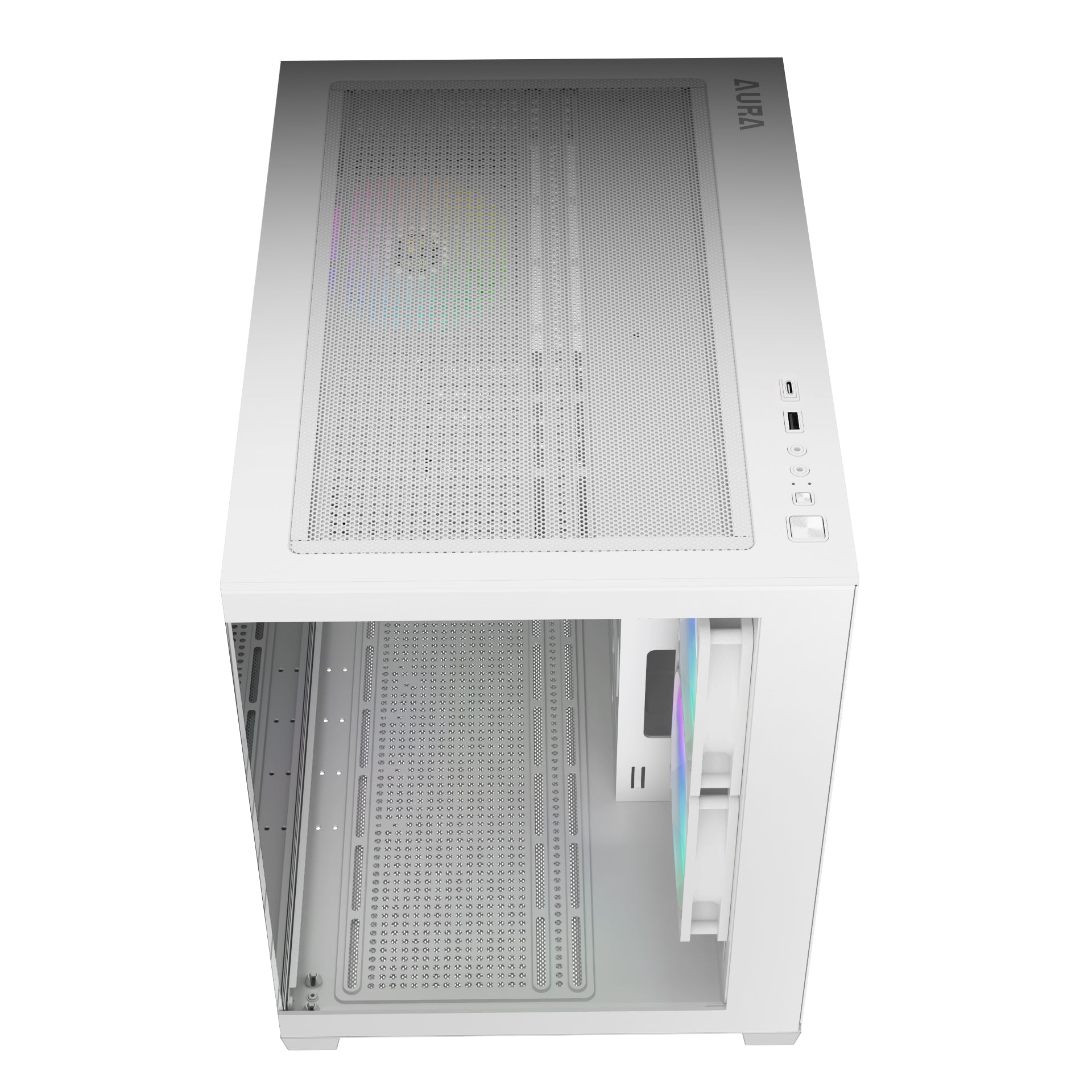 Gamdias AURA GC10M V2 M-ATX PC CASE Tempered Glass Side Panel with 3 ARGB Fans