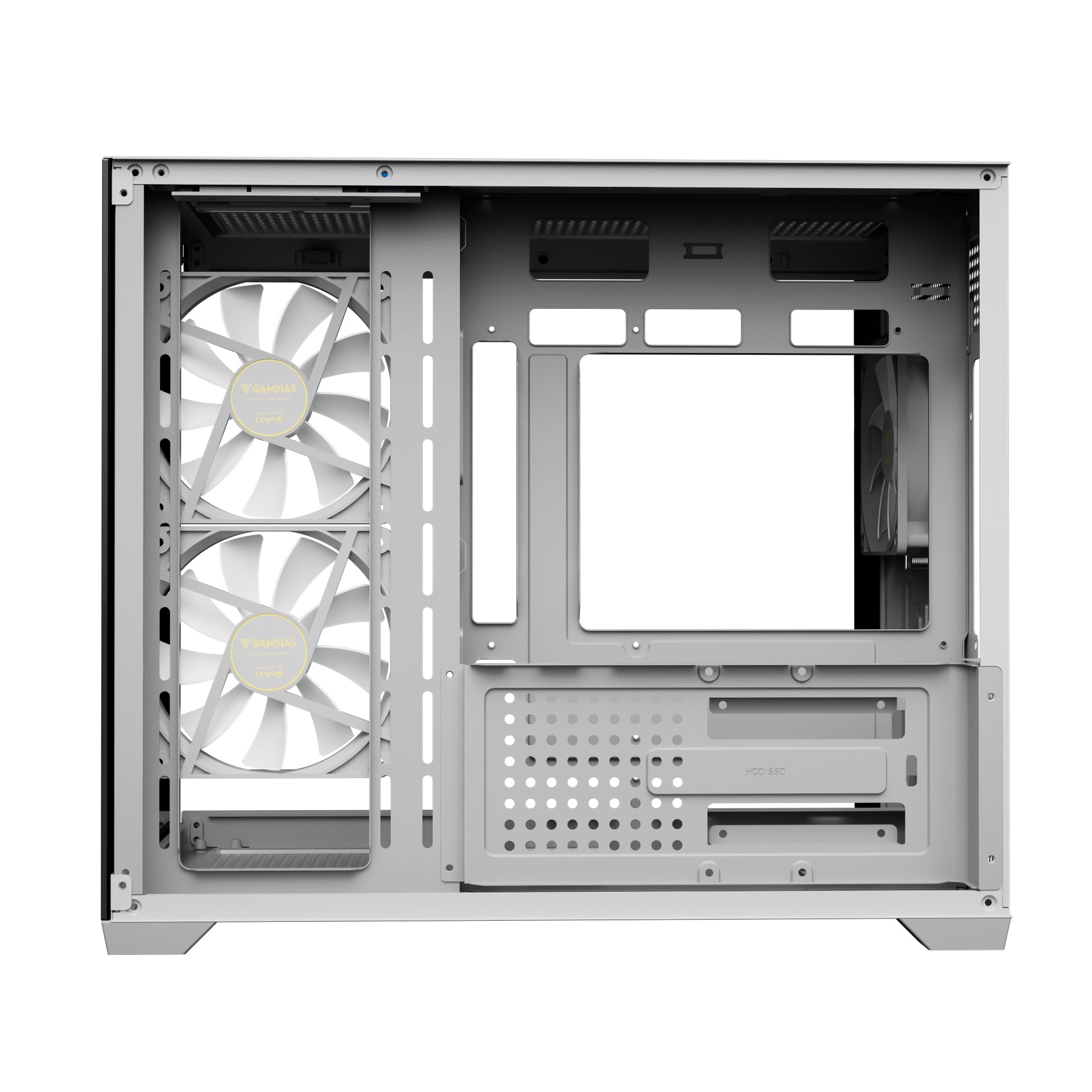 Gamdias AURA GC10M V2 M-ATX PC CASE Tempered Glass Side Panel with 3 ARGB Fans