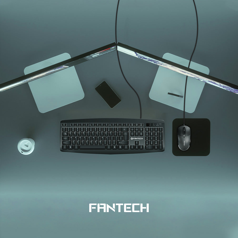 Fantech Office Wired Computer Keyboard + Mouse Combo (KM-100)