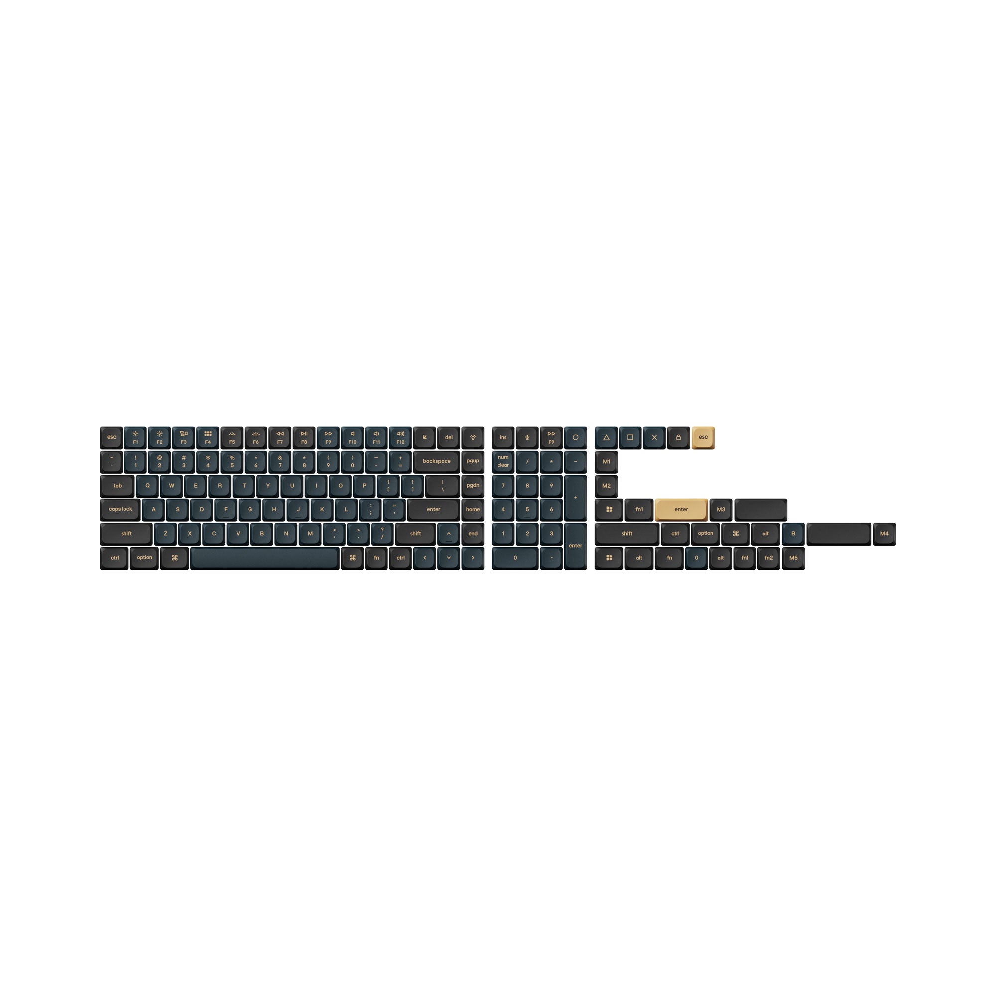 Low Profile Double Shot PBT LSA Keycap Set Version 2 Knight