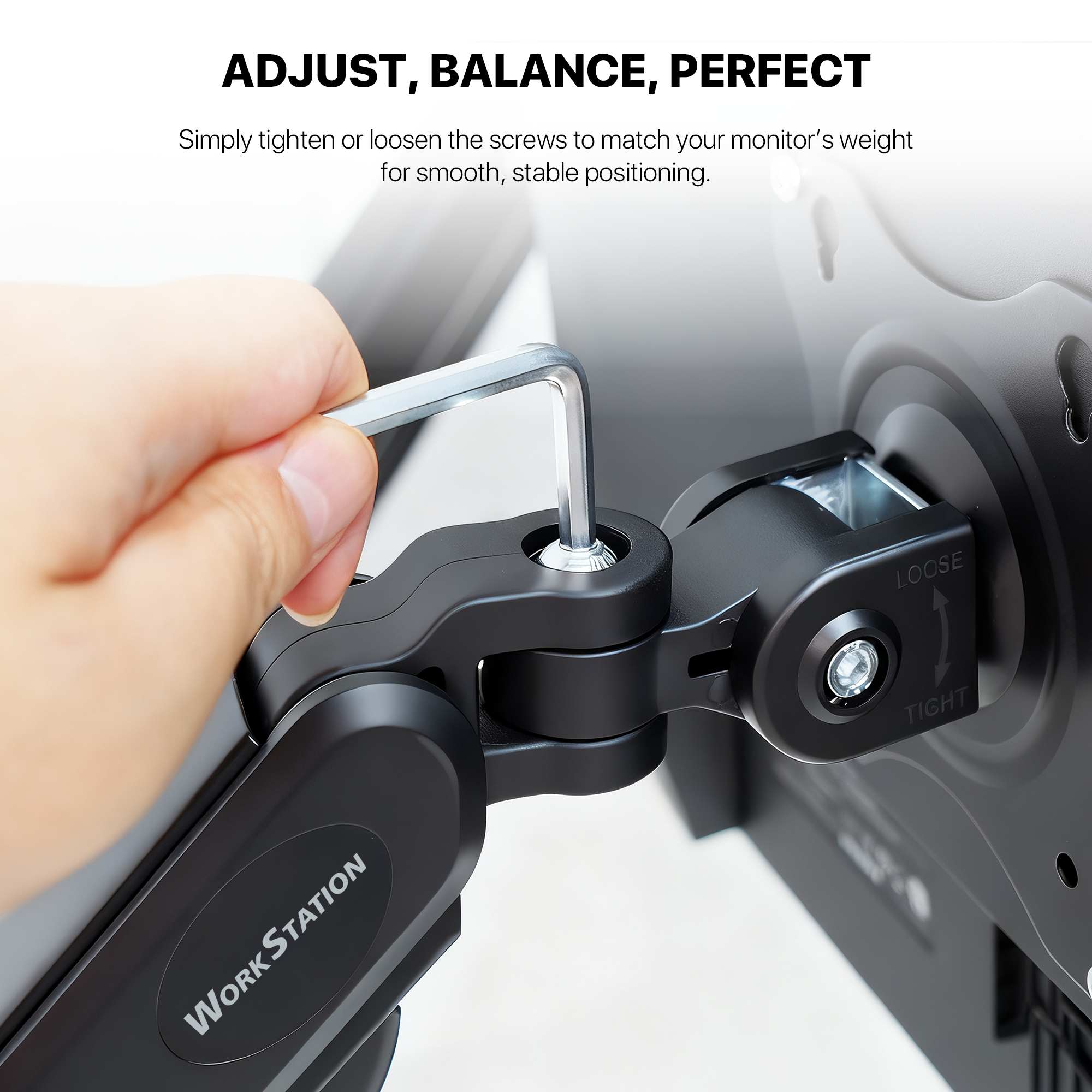 WorkStation MBD01 Dual-Arm Monitor Bracket 90 degree tilt for 13" to 32" Screen