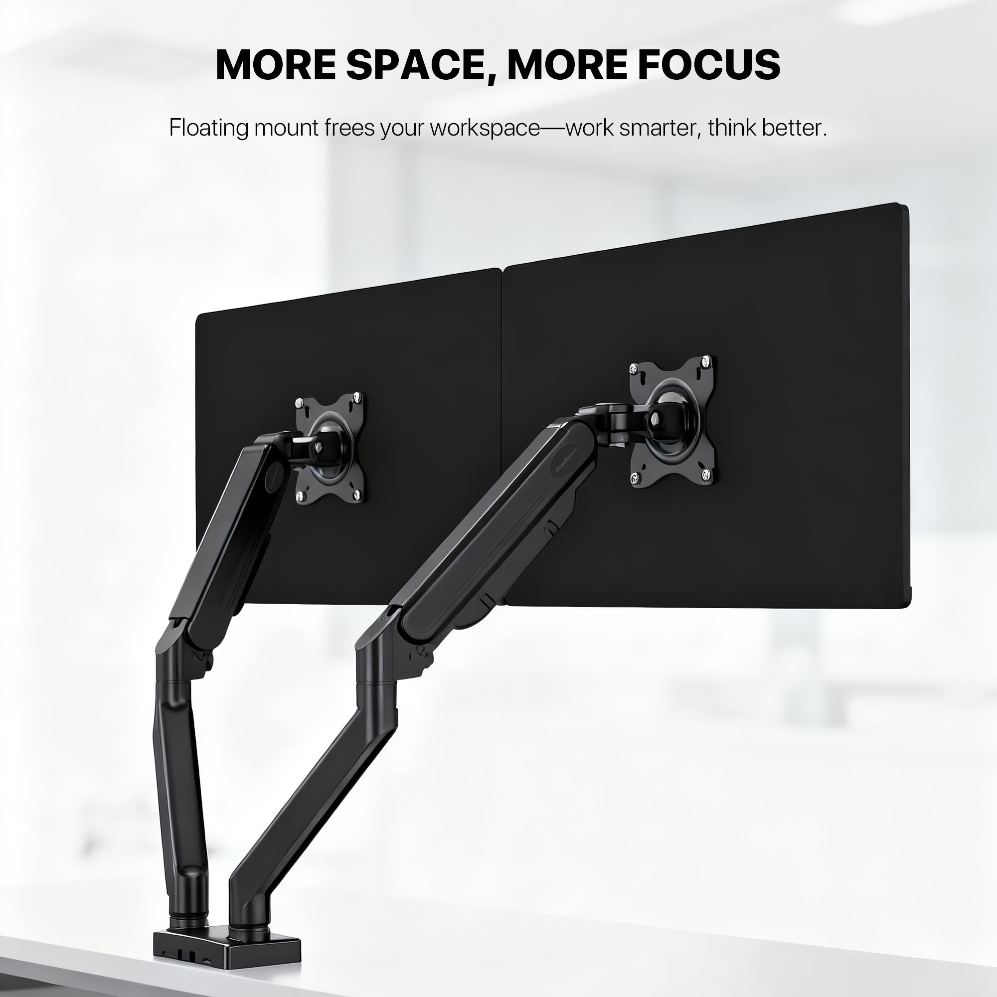 WorkStation MBD01 Dual-Arm Monitor Bracket 90 degree tilt for 13" to 32" Screen