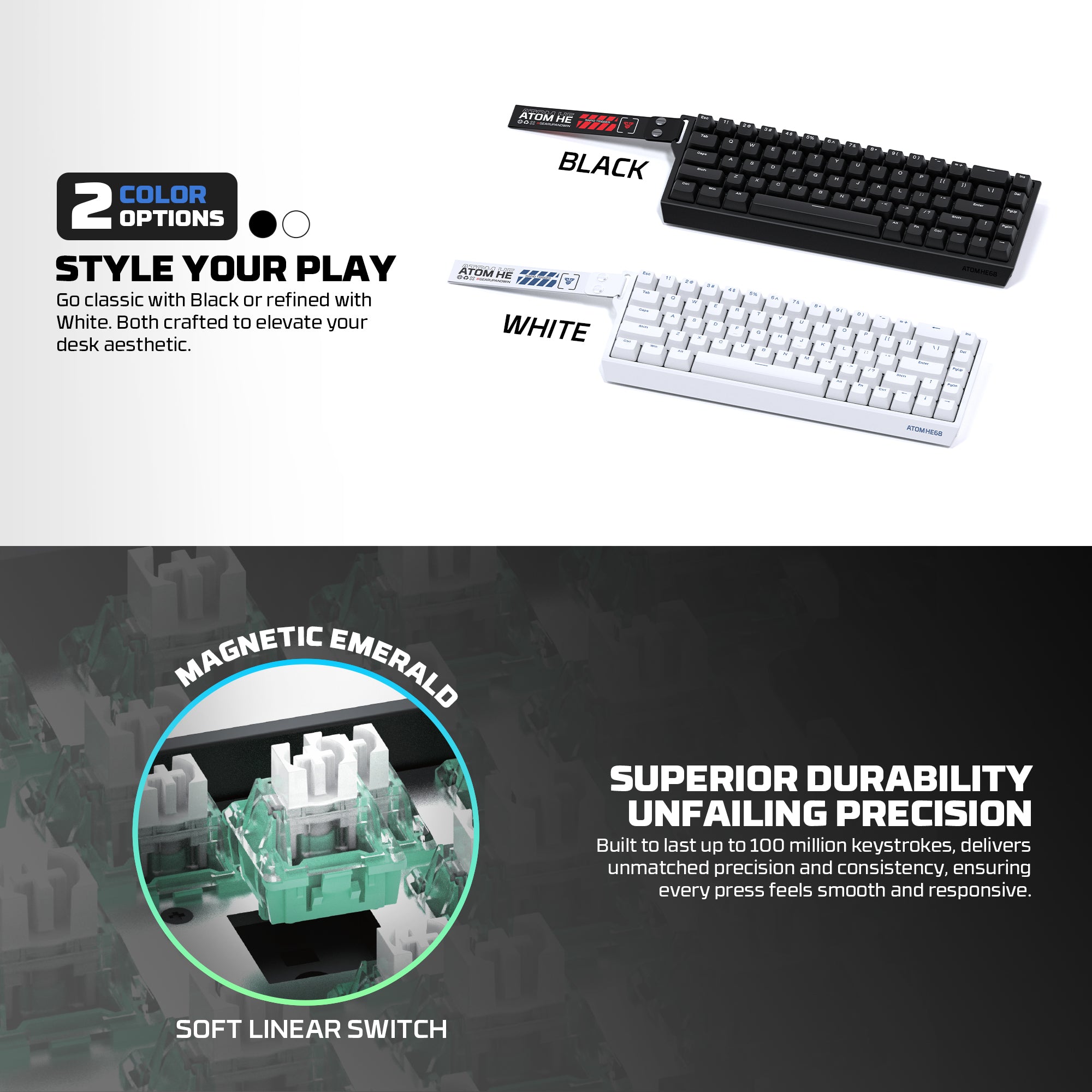 Fantech ATOM HE68 8K Wired Magnetic Keyboard