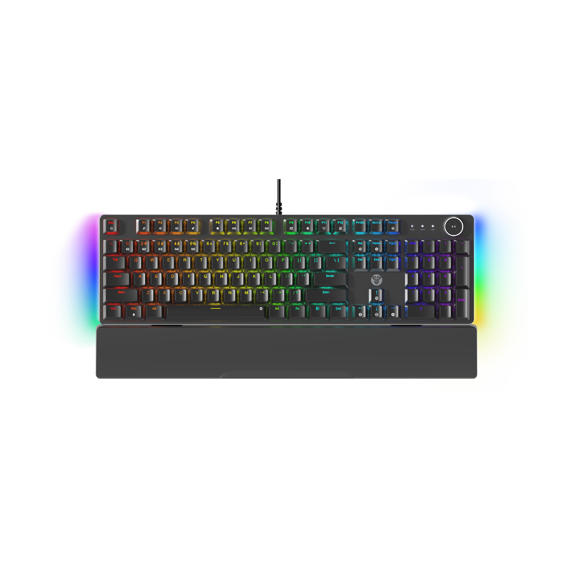 Fantech MAXPOWER II Wired Hot-Swap RGB Backlight Mechanical Keyboard with Wrist Rest