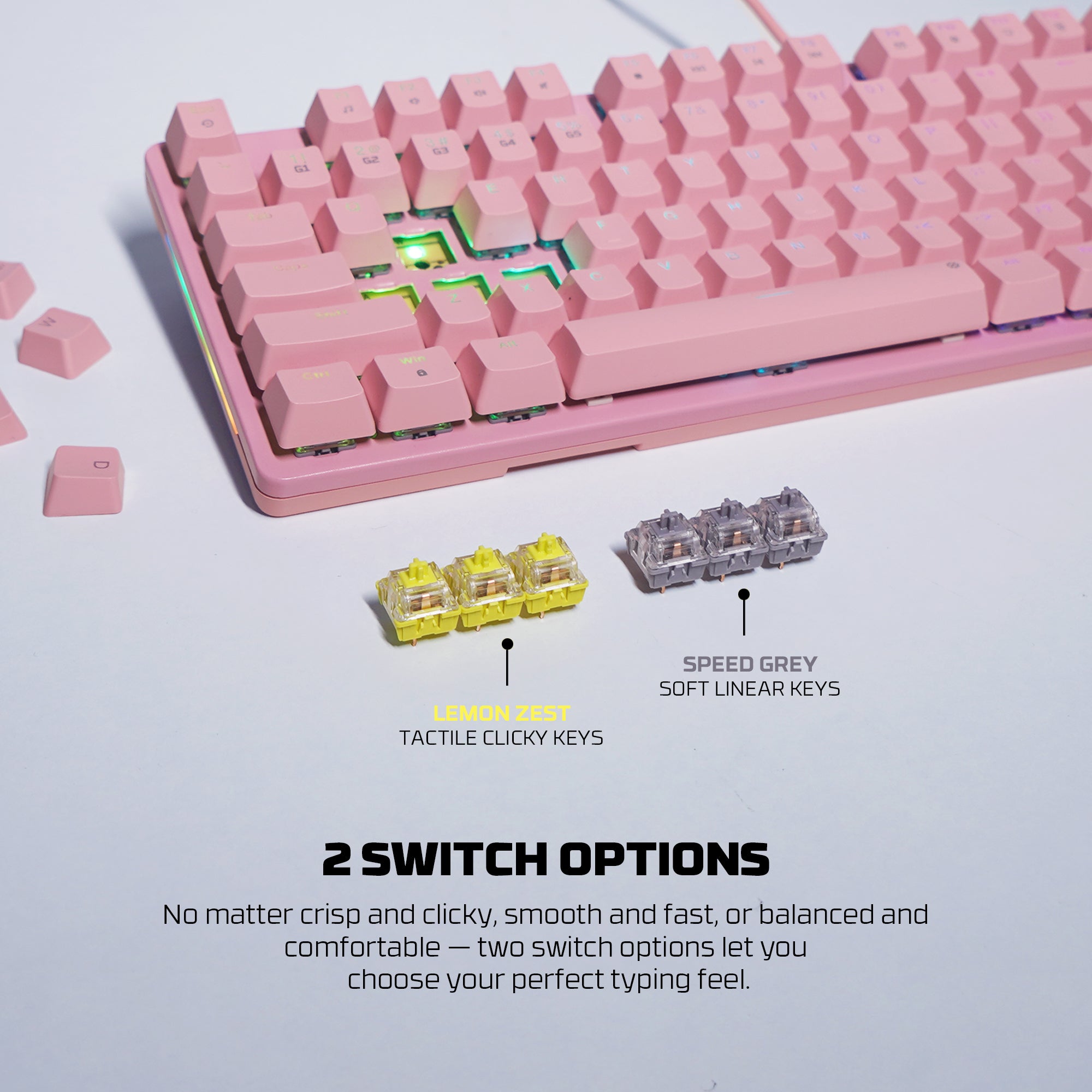 Fantech MAXPOWER II Wired Hot-Swap RGB Backlight Mechanical Keyboard with Wrist Rest