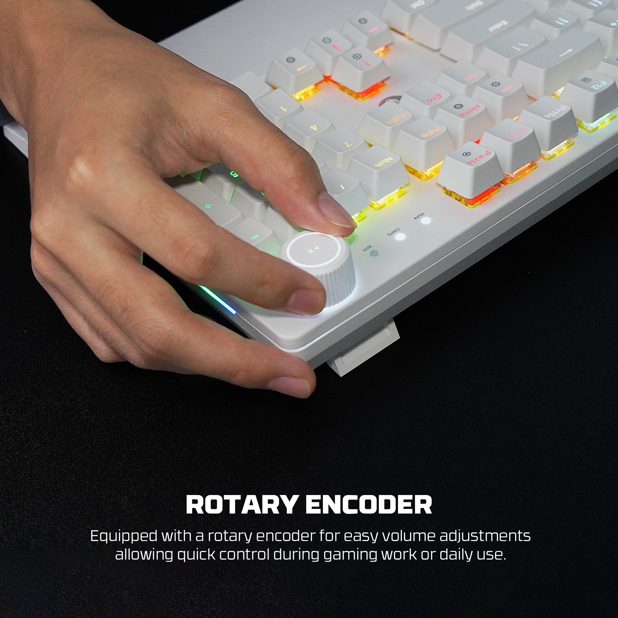 Fantech MAXPOWER II Wired Hot-Swap RGB Backlight Mechanical Keyboard with Wrist Rest