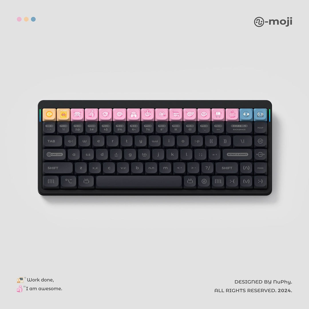 NuPhy Low-Profile Numoji nSA Dye-sub PBT Keycaps - 149 keys